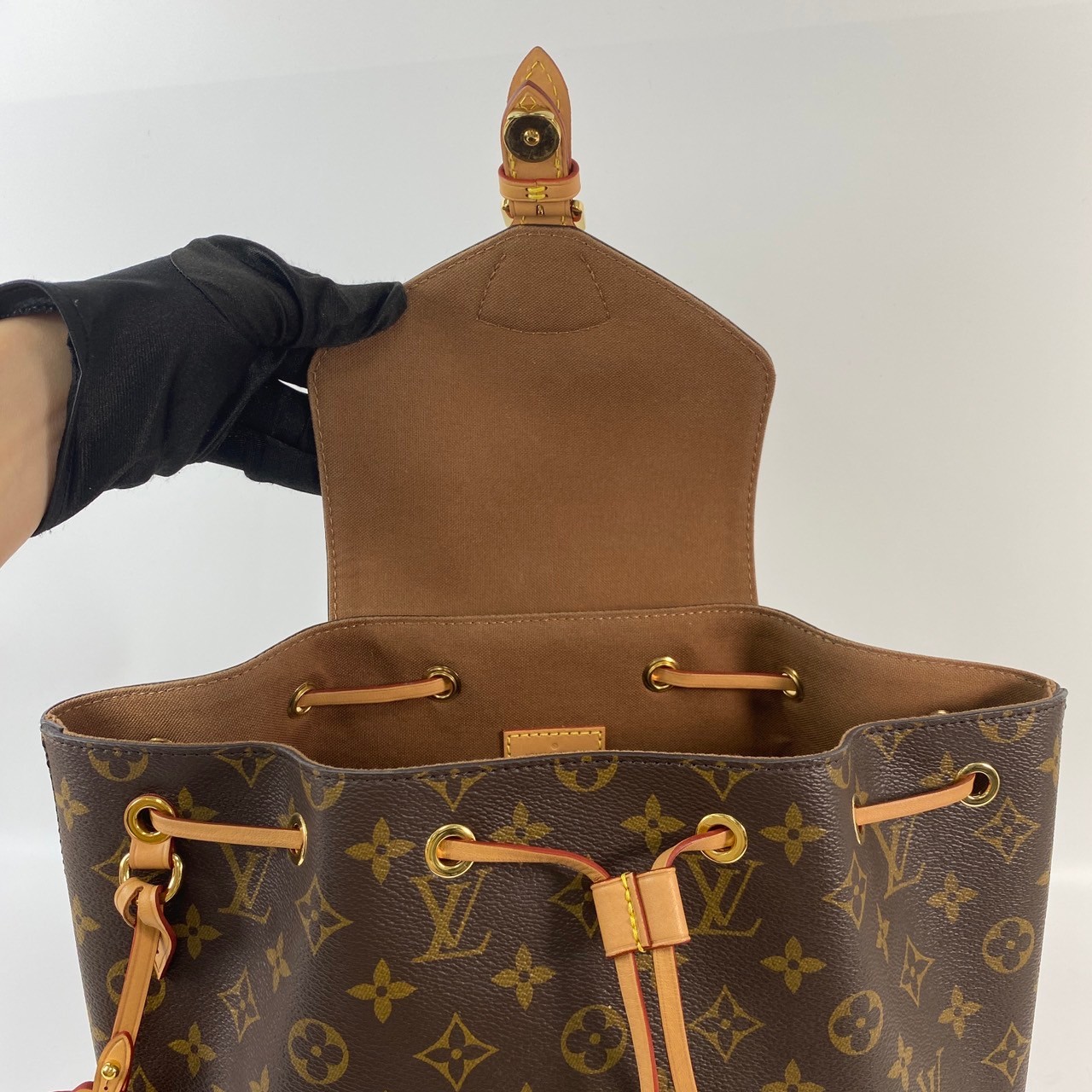 路易威登 LOUIS VUITTON Montsouris PM 後背包 經典帆布 M45501  原廠盒子/防塵袋/購買證明