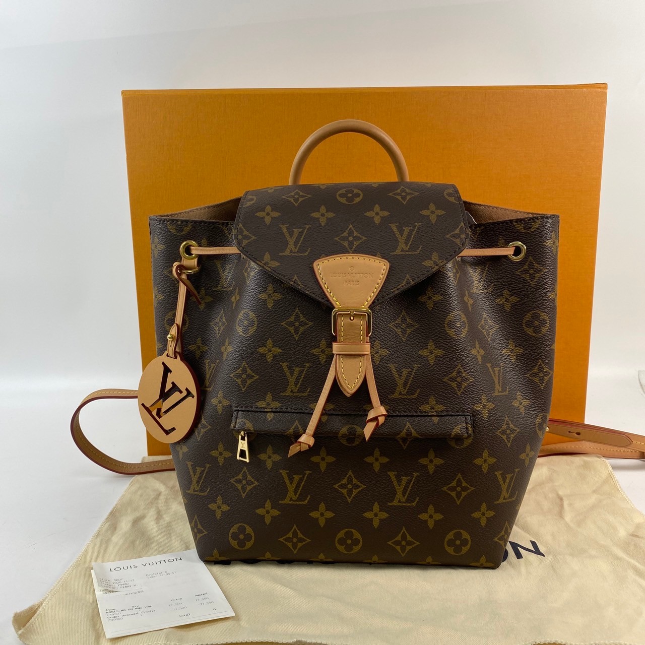 路易威登 LOUIS VUITTON Montsouris PM 後背包 經典帆布 M45501  原廠盒子/防塵袋/購買證明