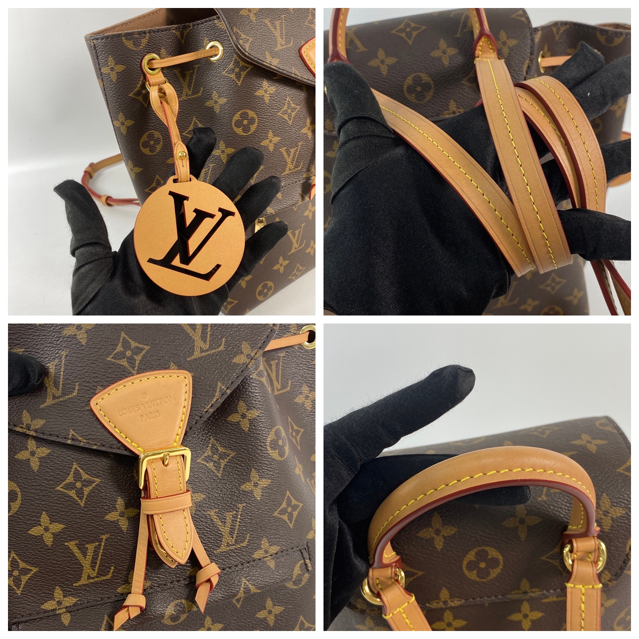 路易威登 LOUIS VUITTON Montsouris PM 後背包 經典帆布 M45501  原廠盒子/防塵袋/購買證明