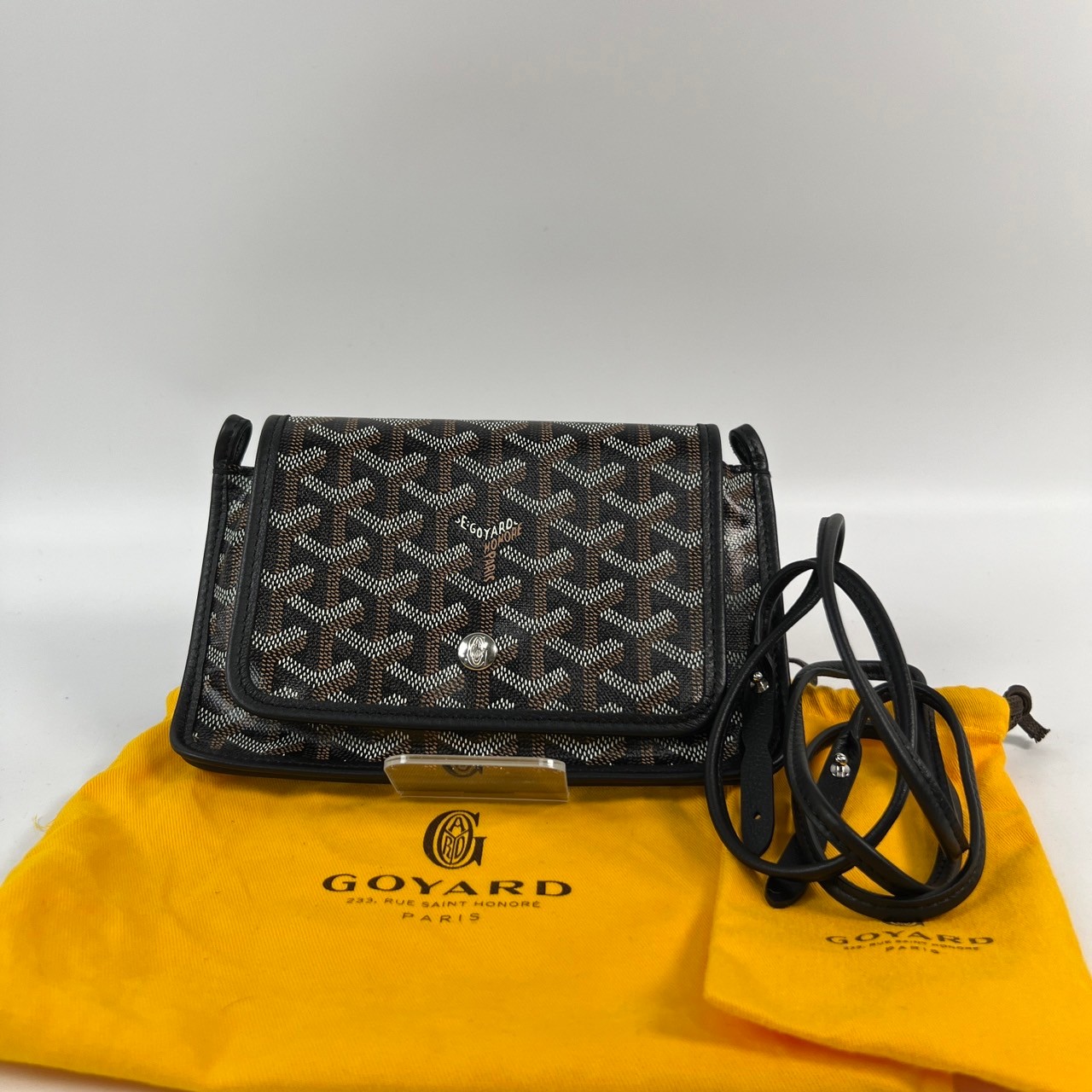 高雅德 GOYARD Plumet Pocket Wallet 肩背 隨身錢包 PLUMETPMLTY50CL50P 黑PLUMET 防塵袋