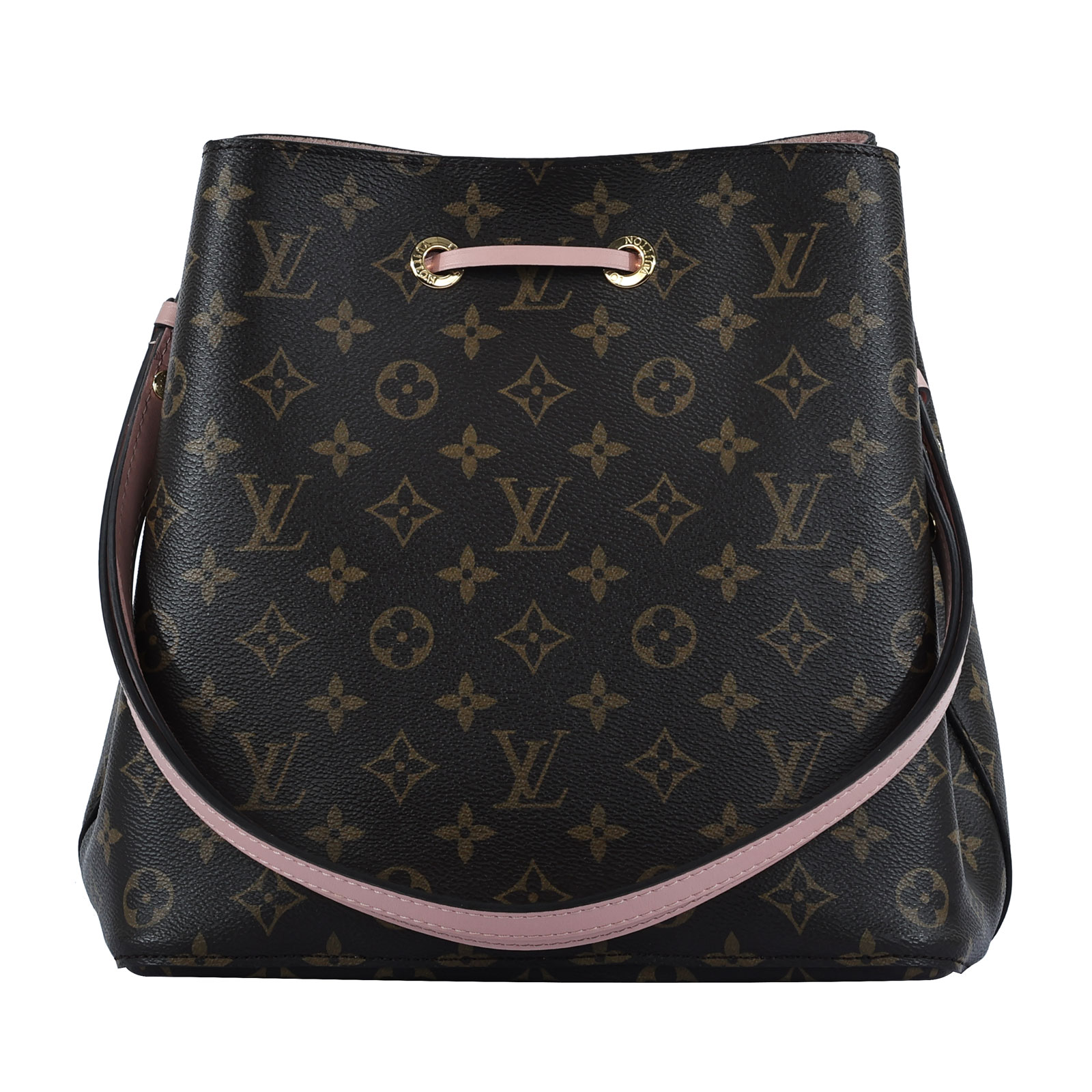 路易威登 LOUIS VUITTON NéoNoé MM 經典帆布 肩背 水桶包 粉紅色 M44022 原花粉NEONOE 原廠盒子/防塵袋/購買證明影本/背帶