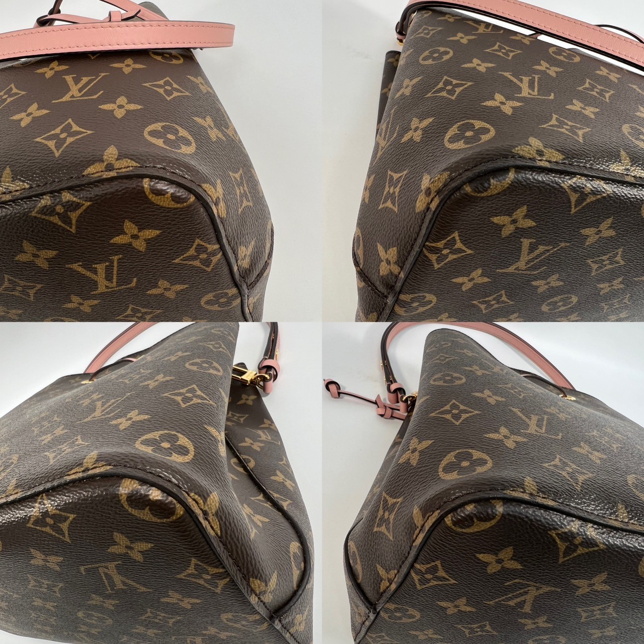 路易威登 LOUIS VUITTON NéoNoé MM 經典帆布 肩背 水桶包 粉紅色 M44022 原花粉NEONOE 原廠盒子/防塵袋/購買證明影本/背帶