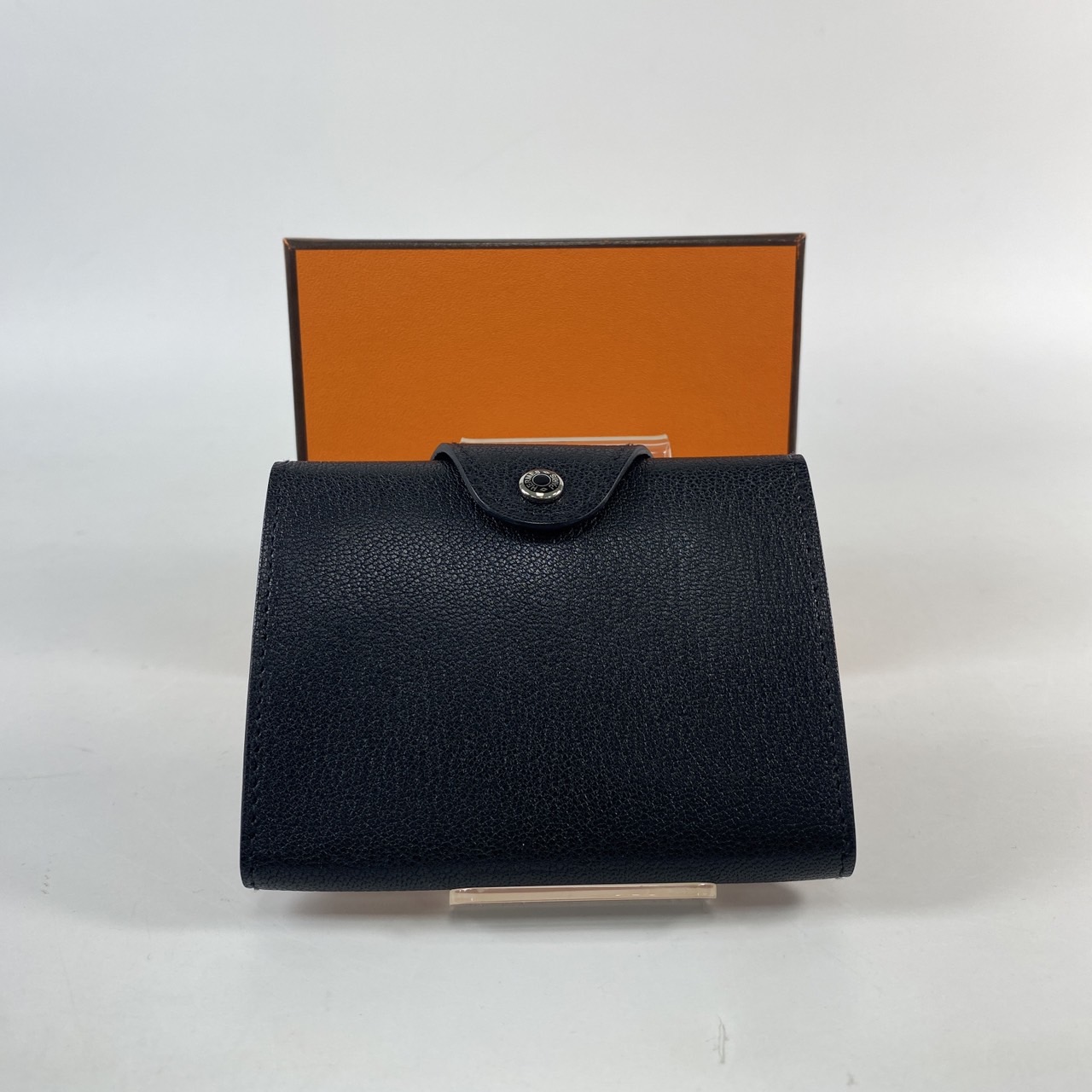 愛馬仕 Hermès Iliade Compact card holder 卡片夾 ILIADEC W刻 黑ILIADE COMPACT 原廠盒子