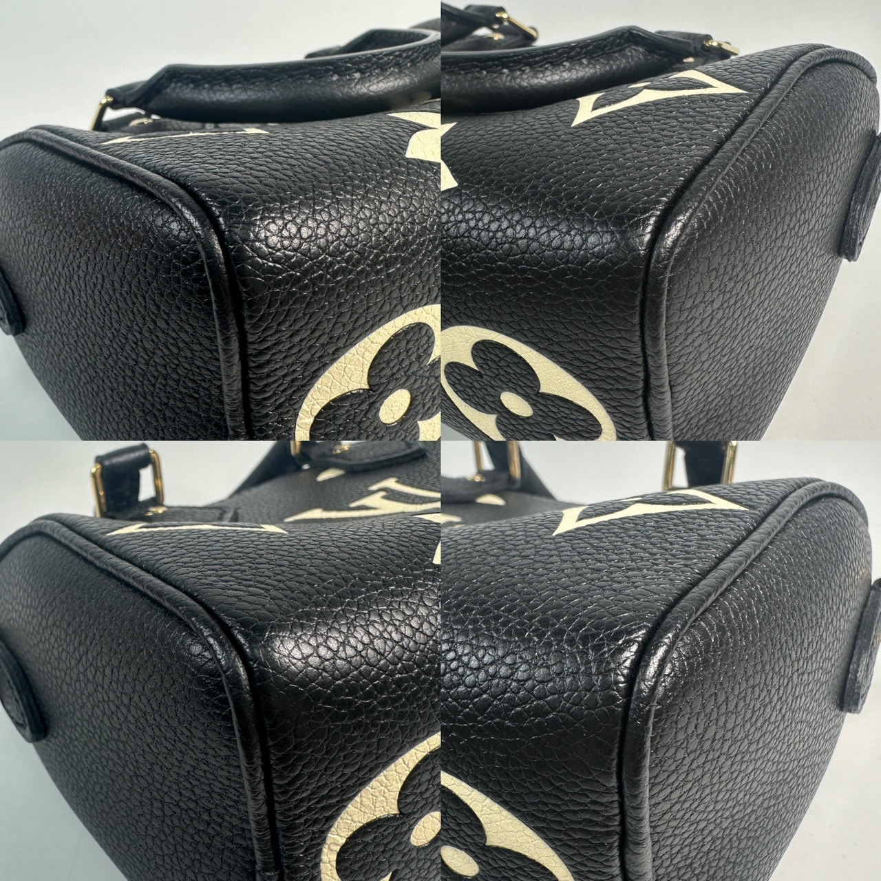 路易威登 LOUIS VUITTON Nano Speedy 雙色 手提 肩背包 M81456 晶片款 黑白牛皮Nano Speedy 原廠盒子/防塵袋/背帶