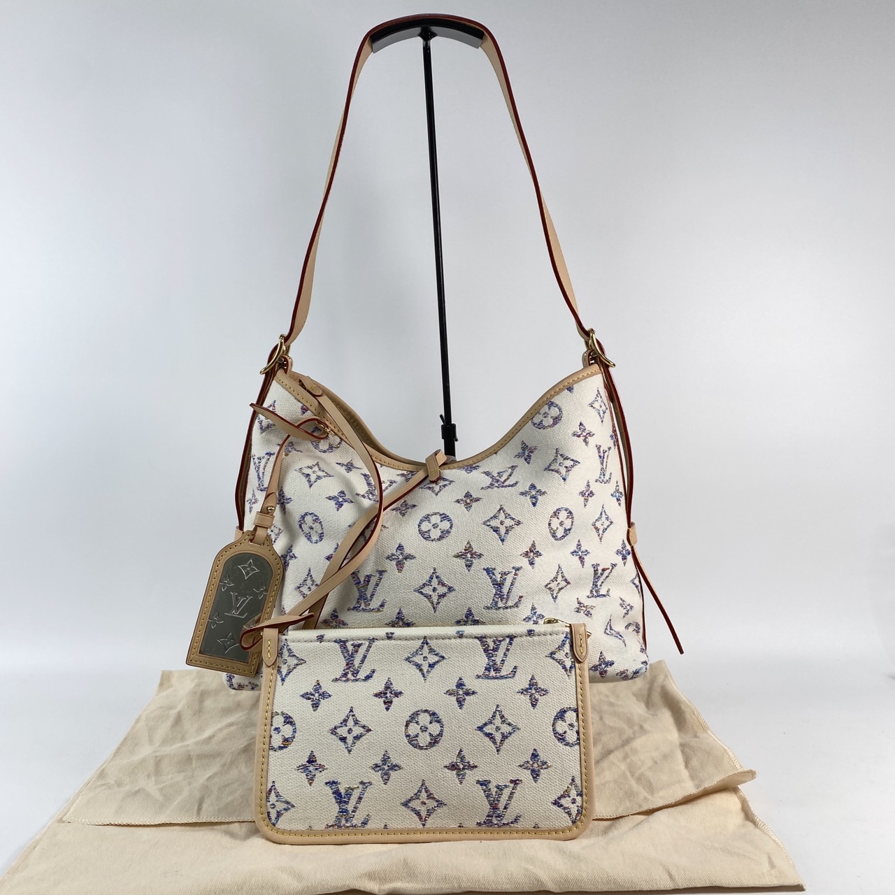 路易威登 LOUIS VUITTON CarryAll PM 提花 M24707 晶片款 CARRYALL PM 防塵袋