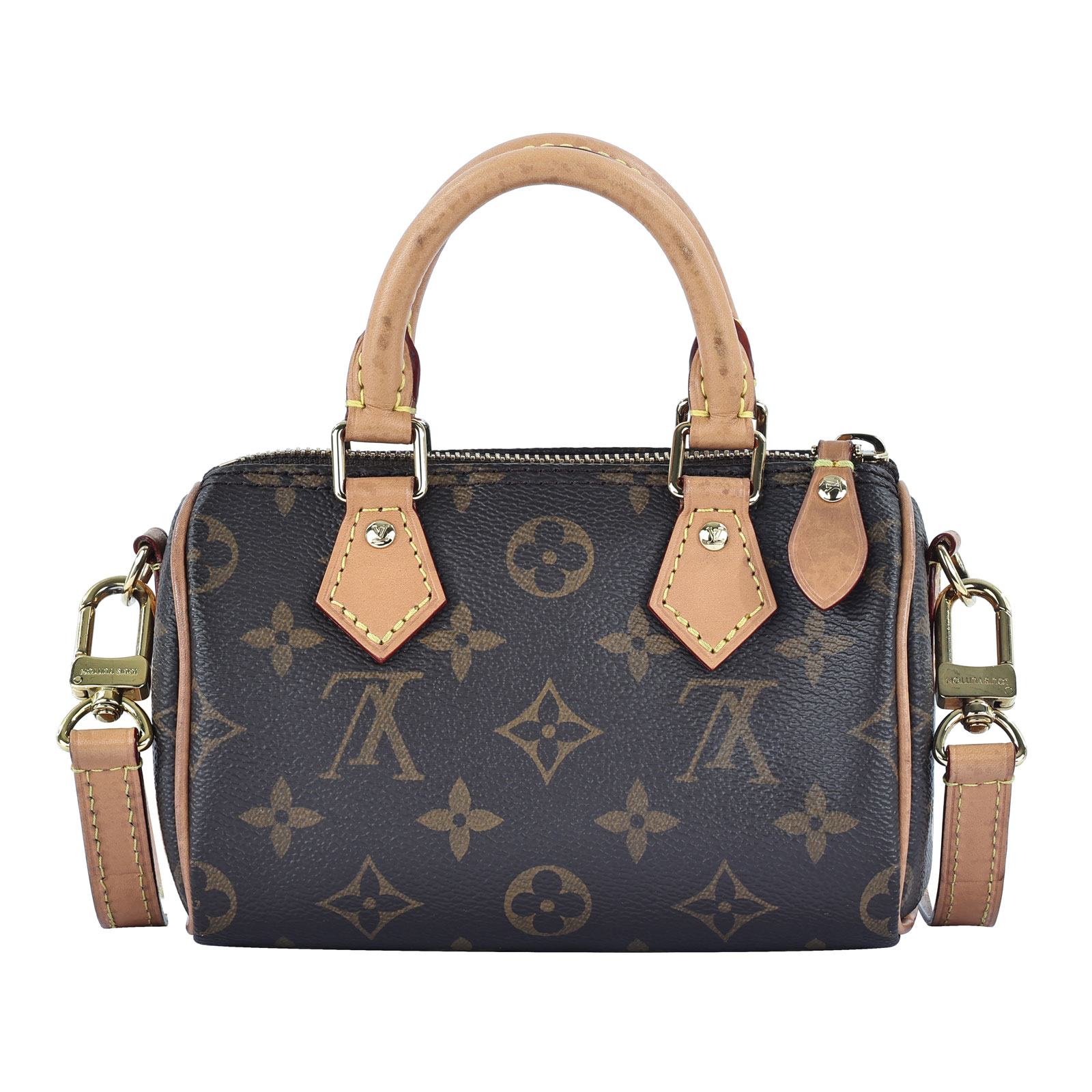 路易威登 LOUIS VUITTON Nano Speedy 原花 手提 肩背包 M81085 原花NANO SPEEDY 原廠盒子/防塵袋/購買證明