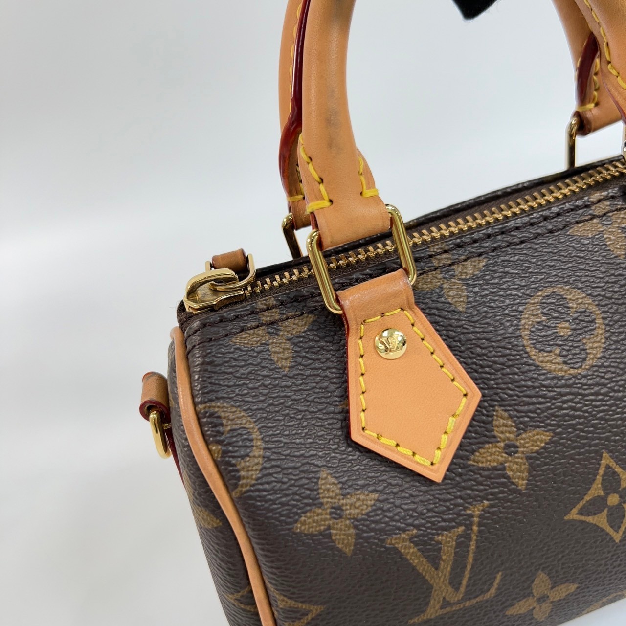 路易威登 LOUIS VUITTON Nano Speedy 原花 手提 肩背包 M81085 原花NANO SPEEDY 原廠盒子/防塵袋/購買證明