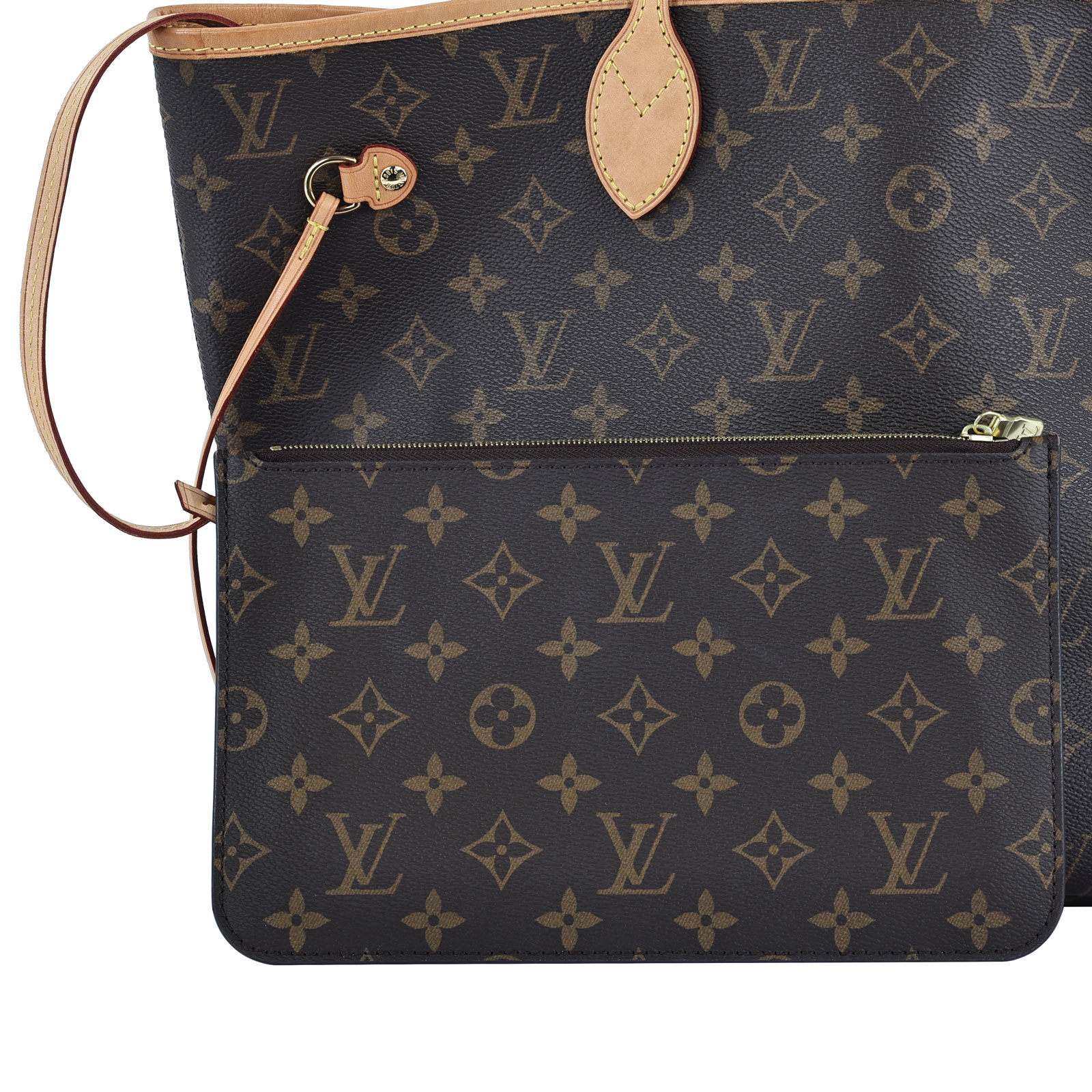 路易威登 LOUIS VUITTON Neverfull MM  經典帆布 肩背 購物袋 紅玫米黃雙色內襯 M46975 晶片款 原花NEVERFULL 防塵袋