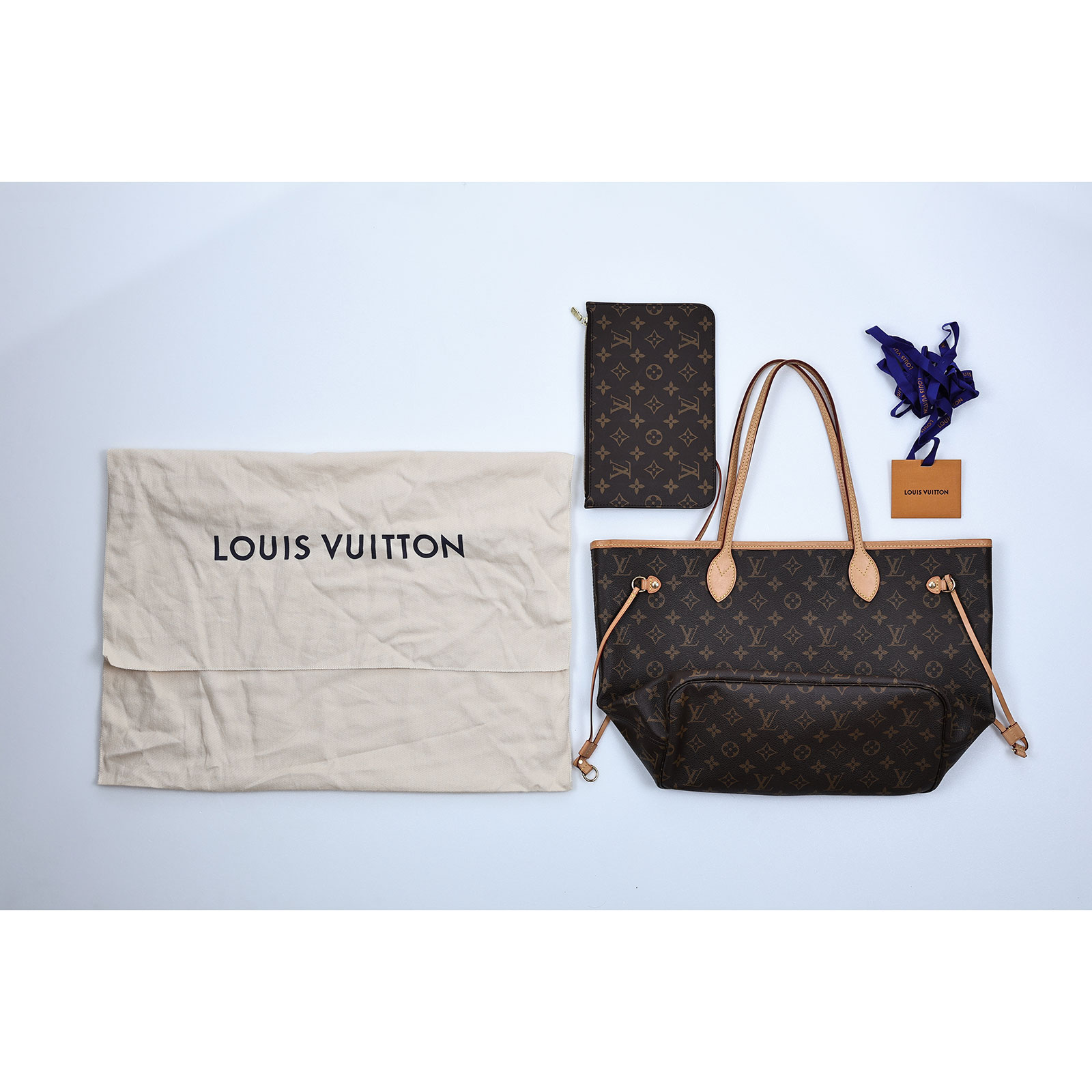 路易威登 LOUIS VUITTON Neverfull MM  經典帆布 肩背 購物袋 紅玫米黃雙色內襯 M46975 晶片款 原花NEVERFULL 防塵袋