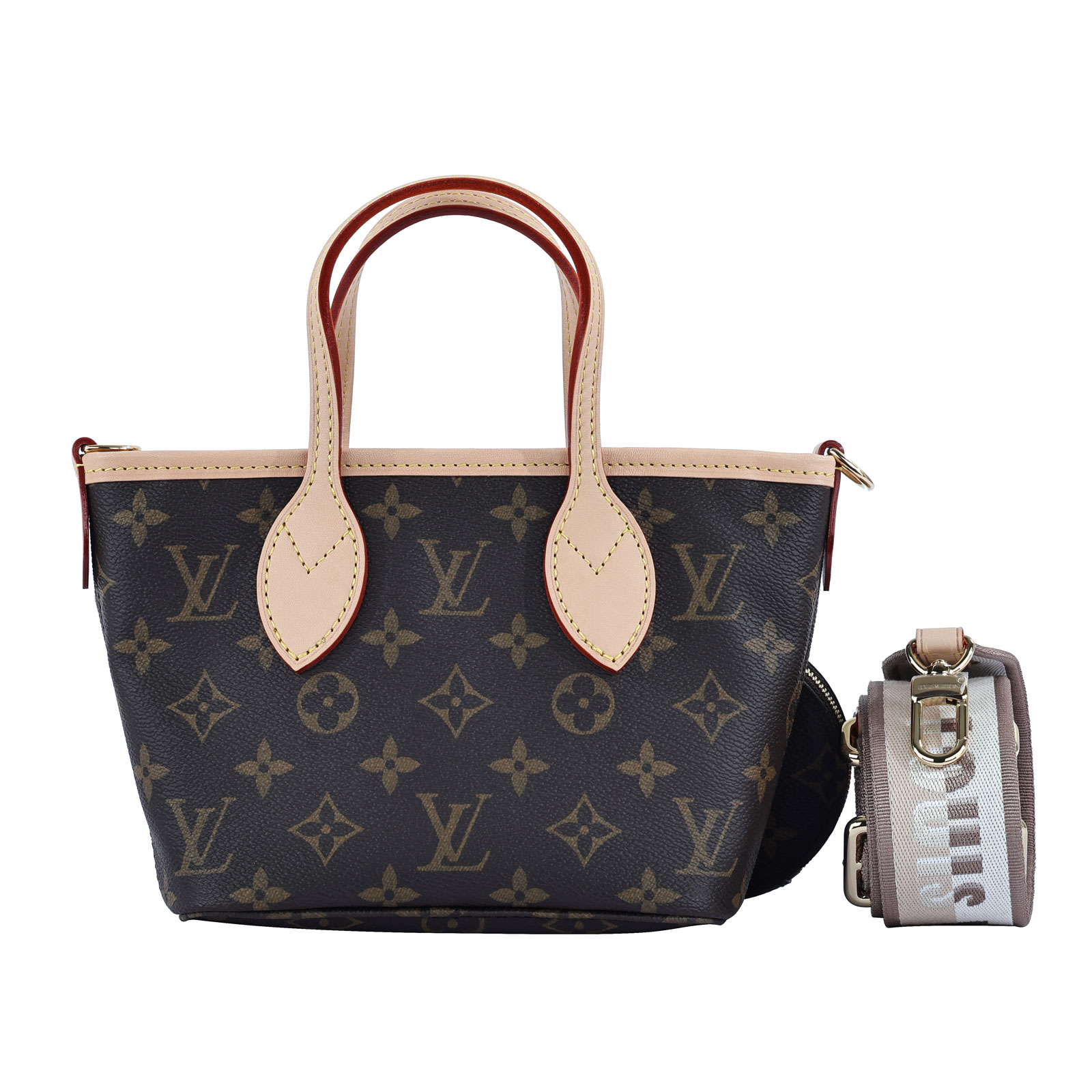 路易威登 LOUIS VUITTON Neverfull BB 單肩包 托特包 M46705 晶片款 原花NEVERFULL BB 原廠盒子/DUST/背帶