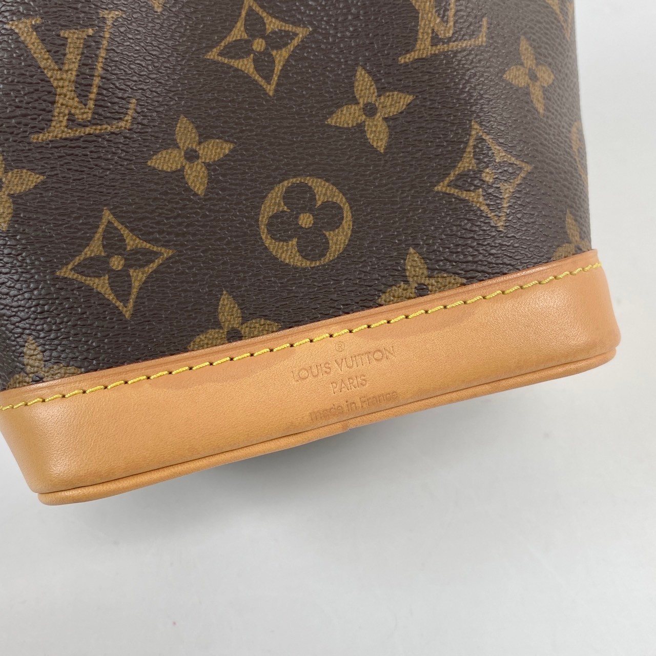 路易威登 LOUIS VUITTON Nano Noé 原花 束口水桶包 M81266 晶片款 原花NANO NOE水桶包 原廠盒子/防塵袋