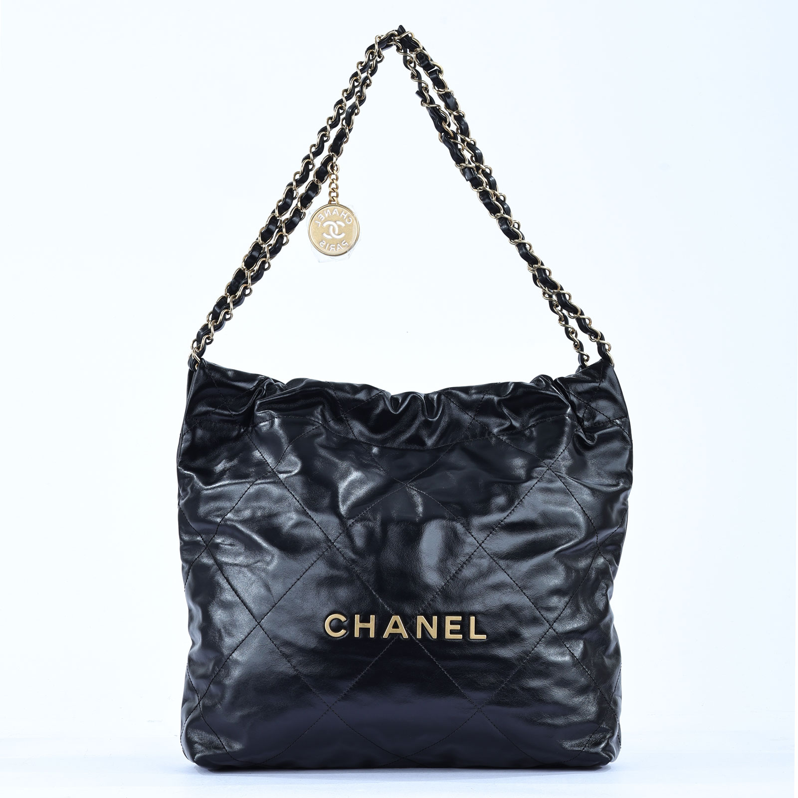 香奈兒 CHANEL 22 小型 束口包 AS3260 晶片款 黑金22包 小號