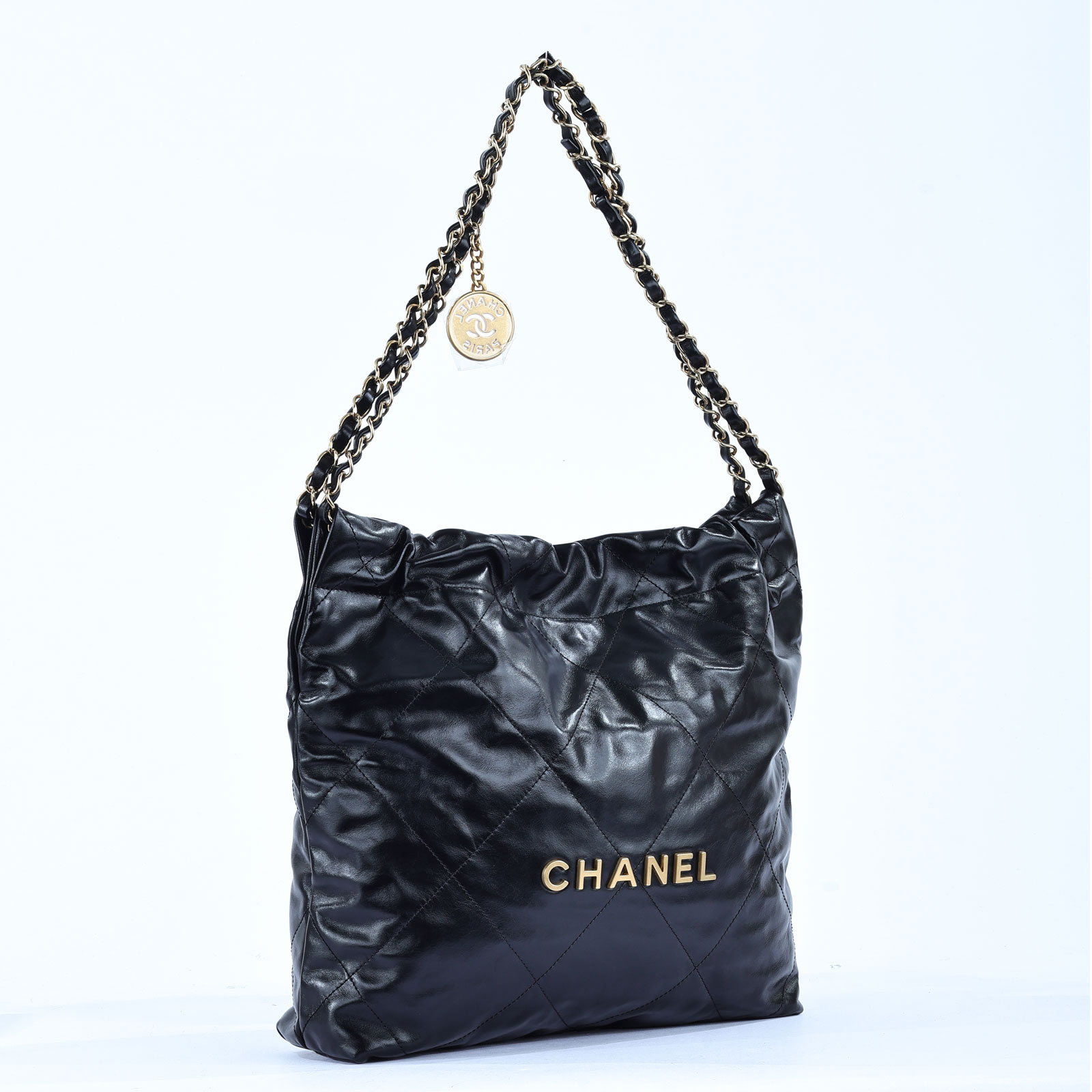 香奈兒 CHANEL 22 小型 束口包 AS3260 晶片款 黑金22包 小號