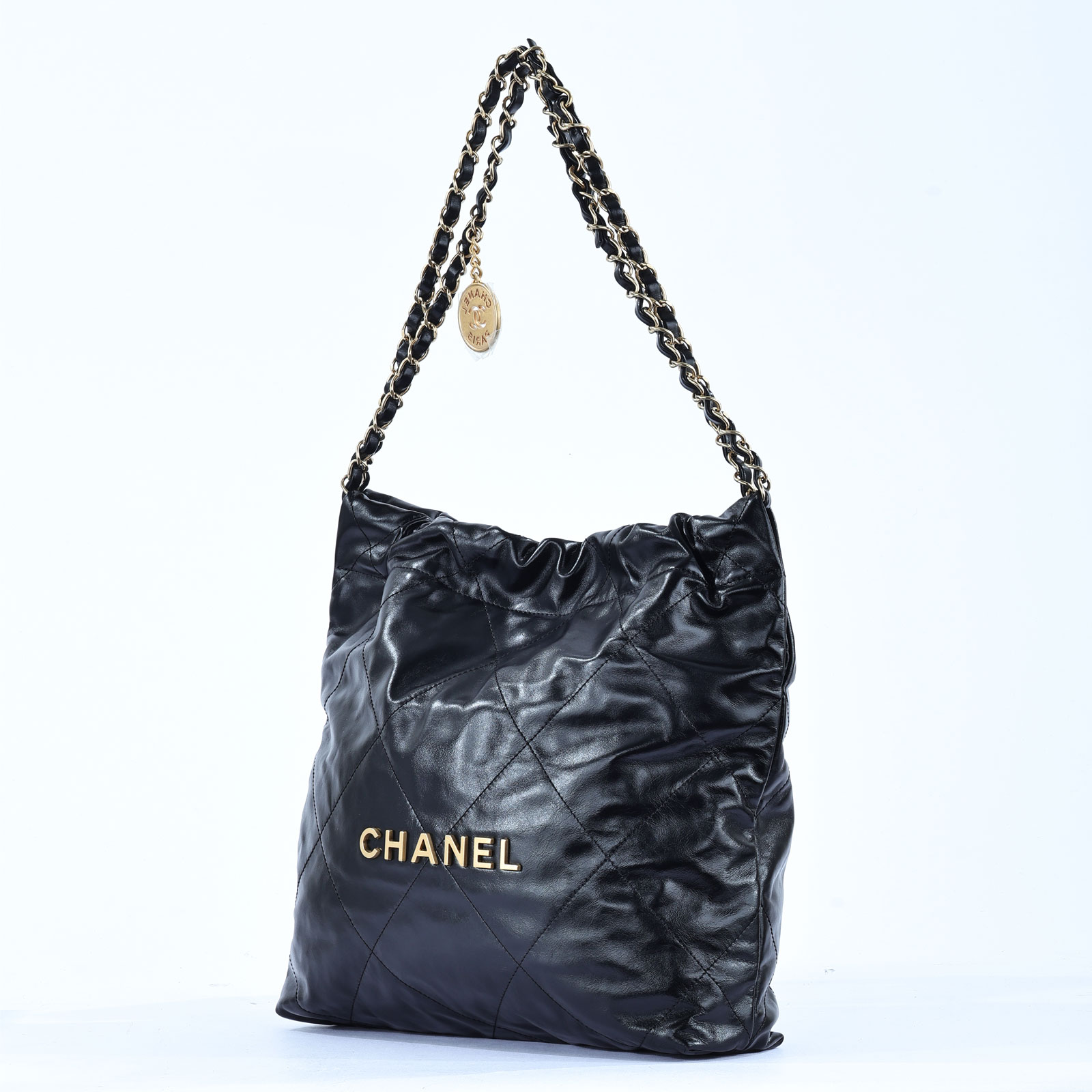 香奈兒 CHANEL 22 小型 束口包 AS3260 晶片款 黑金22包 小號