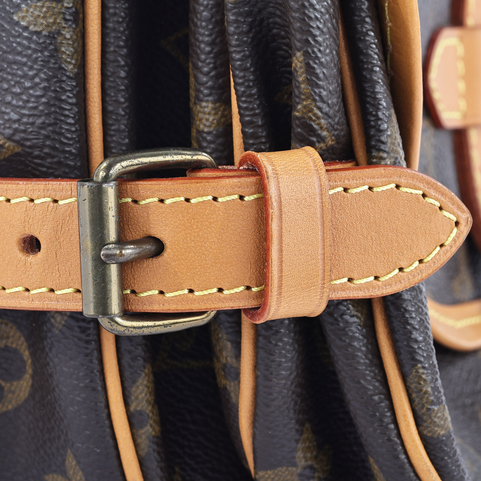 路易威登 LOUIS VUITTON Saumur MM 經典帆布 馬鞍包 M40710 原花雙子星SAUMUR肩背包