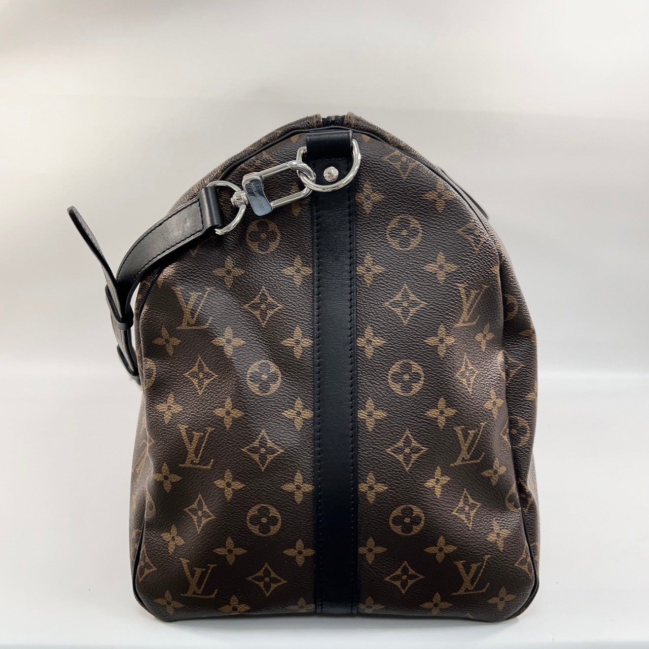 路易威登 LOUIS VUITTON Keepall Bandoulière 55 Macassar帆布 波士頓包  旅行袋 M56714 晶片款  防塵袋/背帶/鎖組