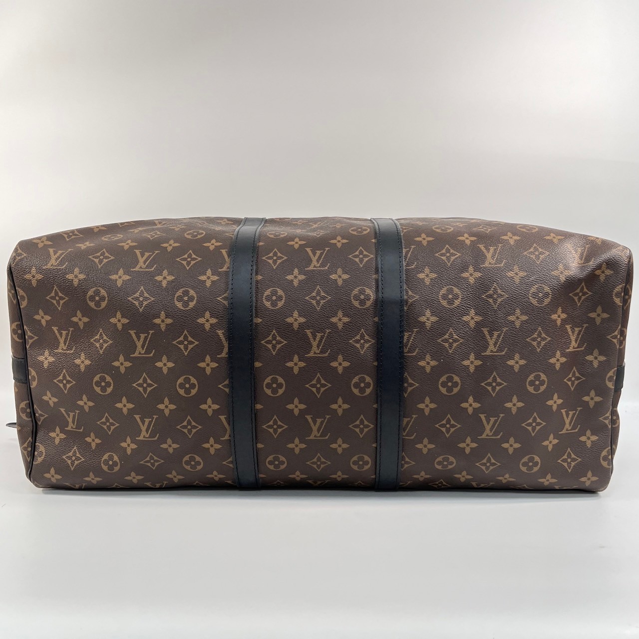 路易威登 LOUIS VUITTON Keepall Bandoulière 55 Macassar帆布 波士頓包  旅行袋 M56714 晶片款  防塵袋/背帶/鎖組