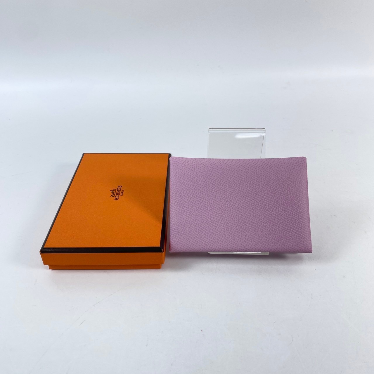 愛馬仕 Hermès Calvi Duo 卡包 CALD U刻 U刻 櫻花粉CALVI DUO 原廠盒子