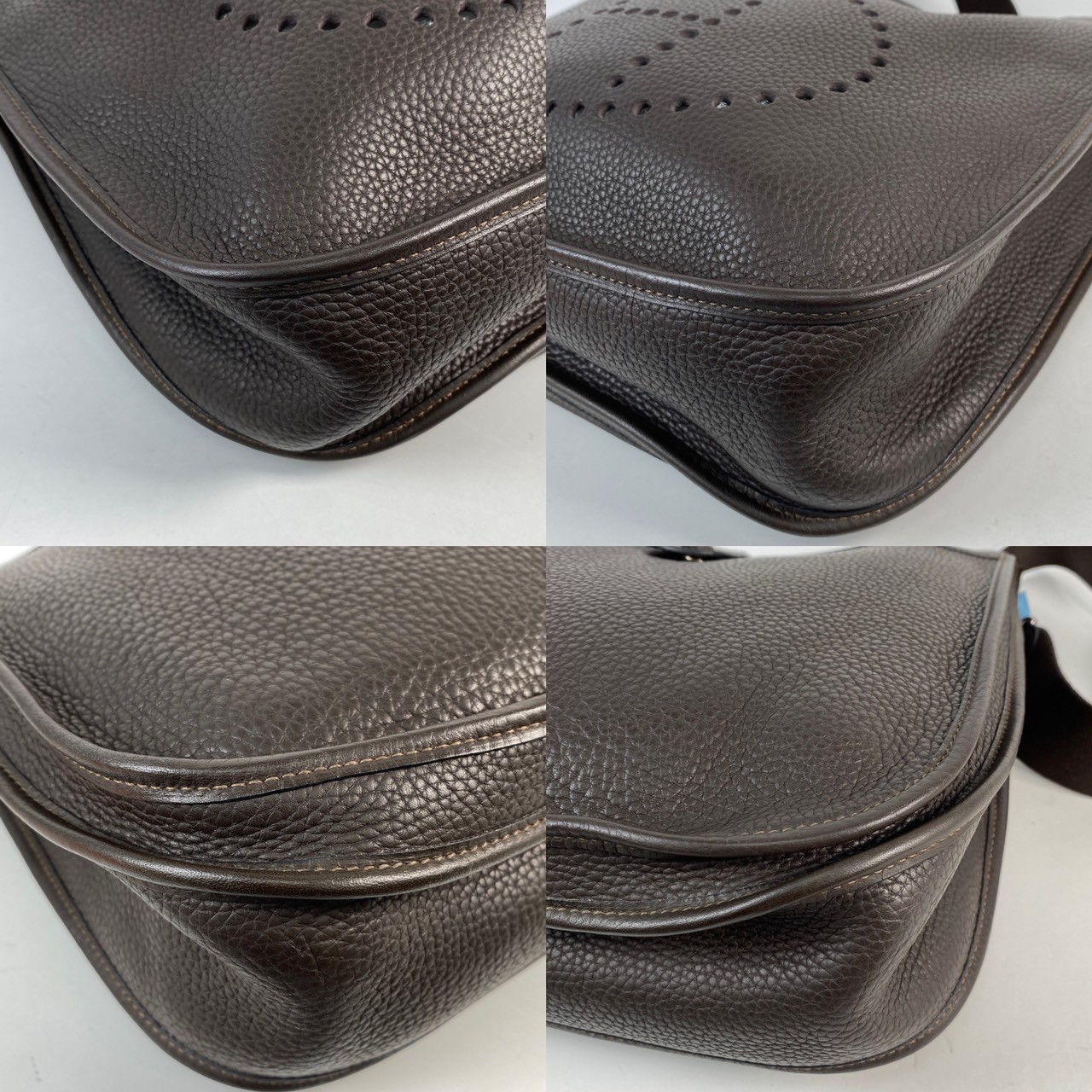 愛馬仕 Hermès Evelyne Bag 伊芙琳包 III 33 EV33 口H刻 深棕EVELYNE33 防塵袋/背帶