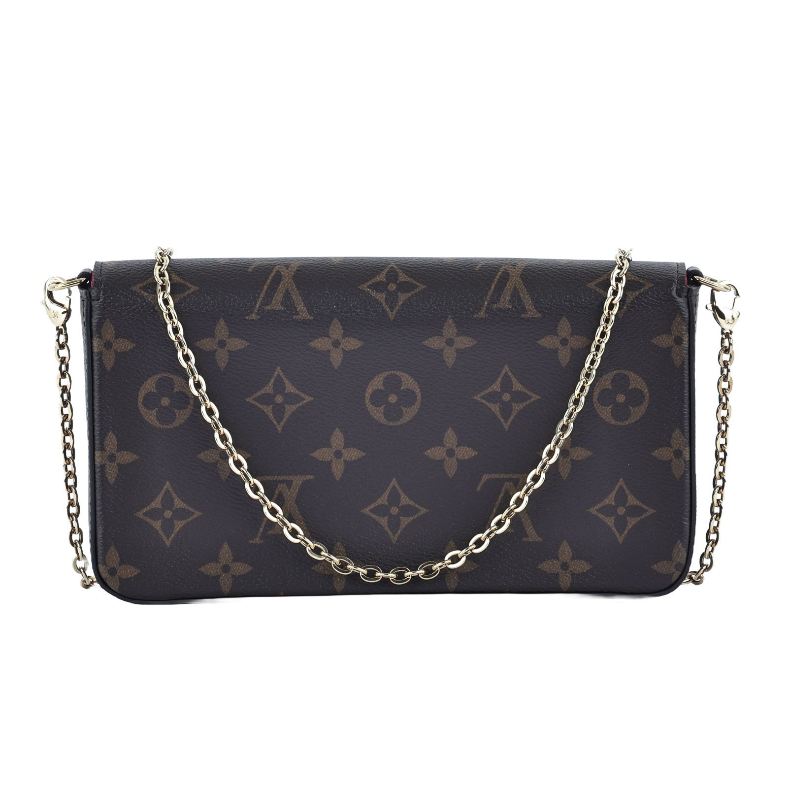 路易威登 LOUIS VUITTON Pochette Félicie 三合一鏈條包 紫紅色 M61276 晶片款  原廠盒子/防塵袋/背帶