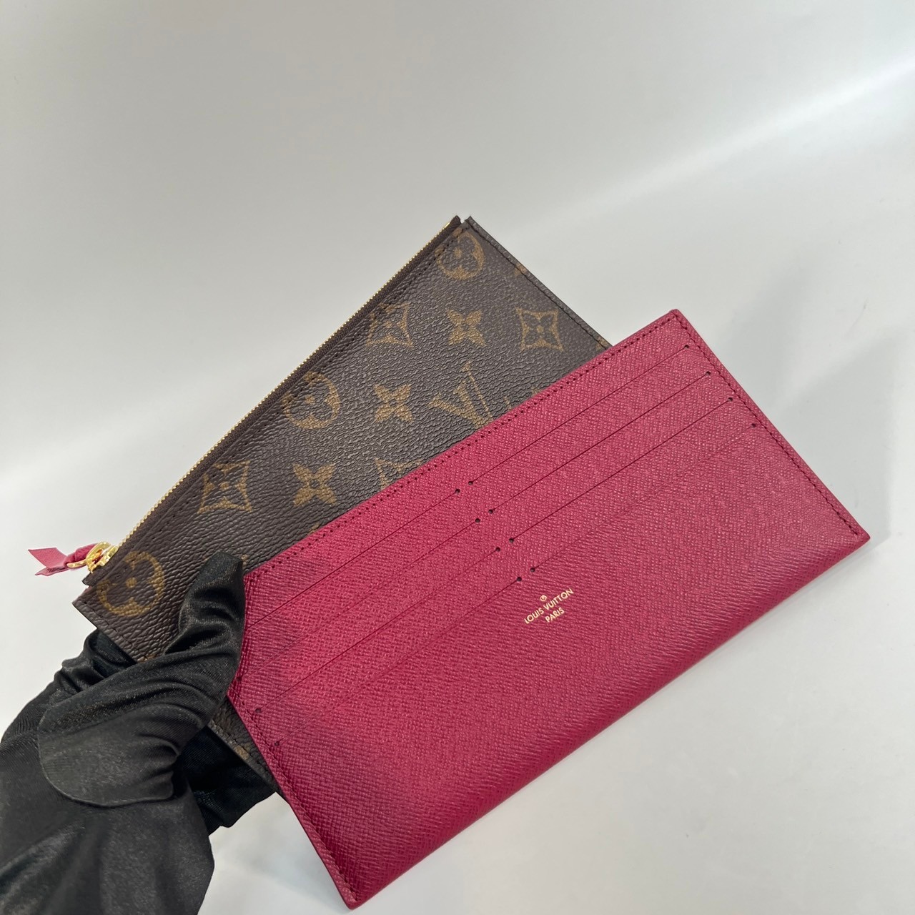 路易威登 LOUIS VUITTON Pochette Félicie 三合一鏈條包 紫紅色 M61276 晶片款  原廠盒子/防塵袋/背帶