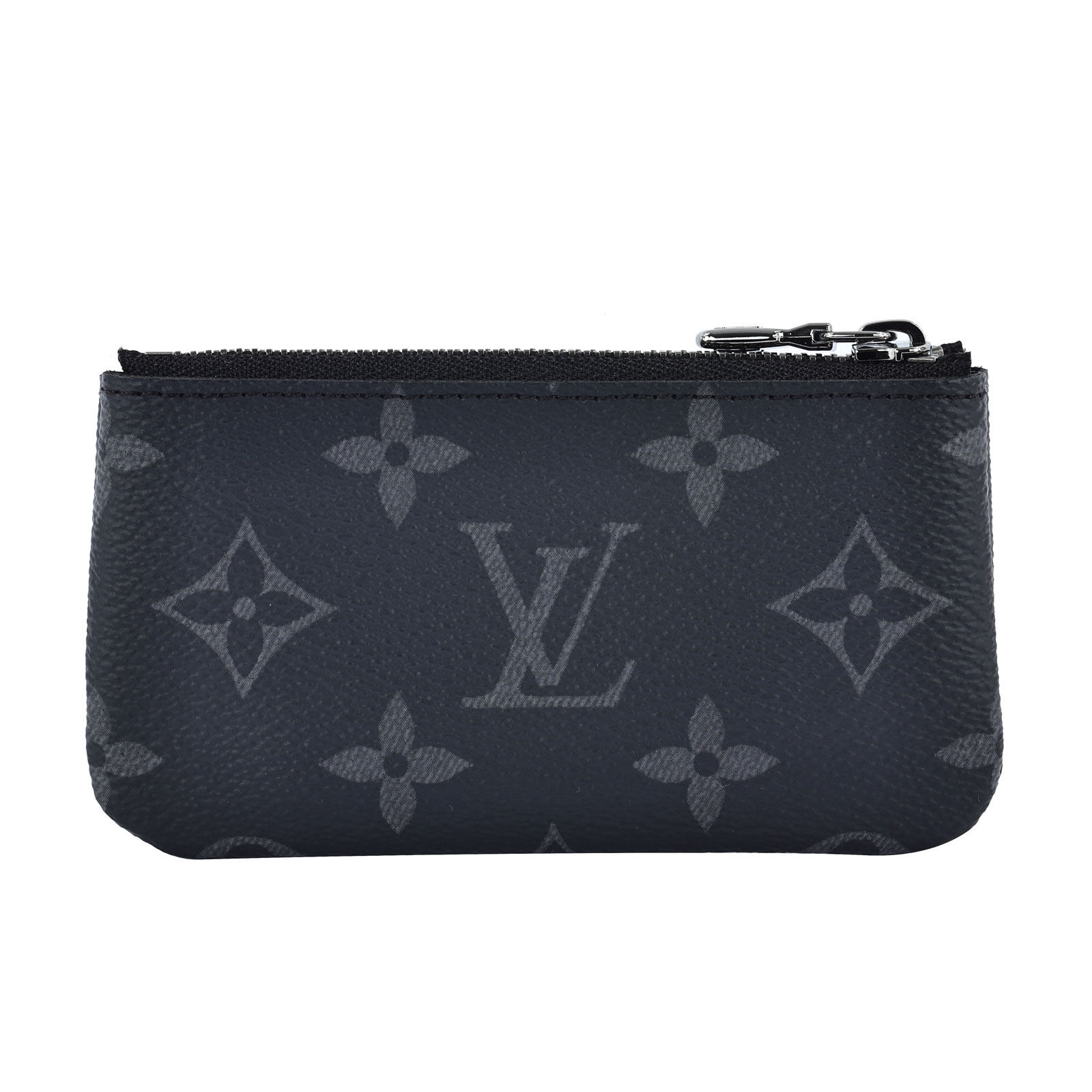 路易威登 LOUIS VUITTON 鑰匙零錢包 Eclipse 帆布 M80905 晶片款 黑灰原花零錢鑰匙包 原廠盒子/防塵袋