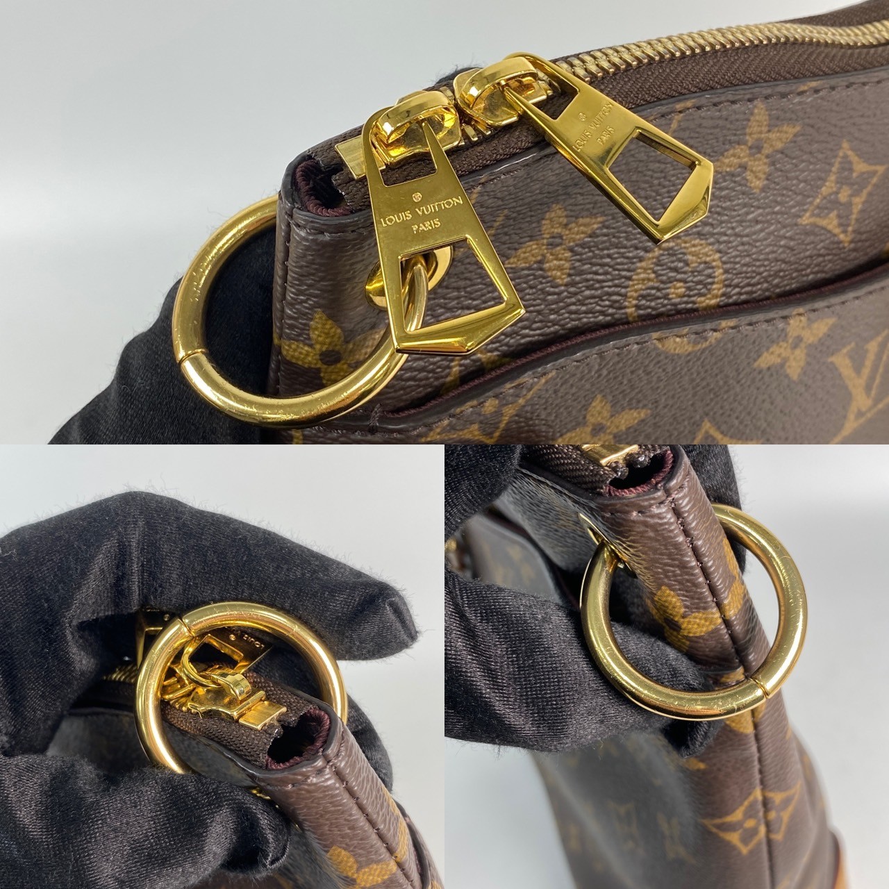 路易威登 LOUIS VUITTON Odéon MM 天然色 經典原花 皮革 拉鍊 肩背 斜背包 M45355 晶片款 　原花ODÉON MM 防塵袋/背帶