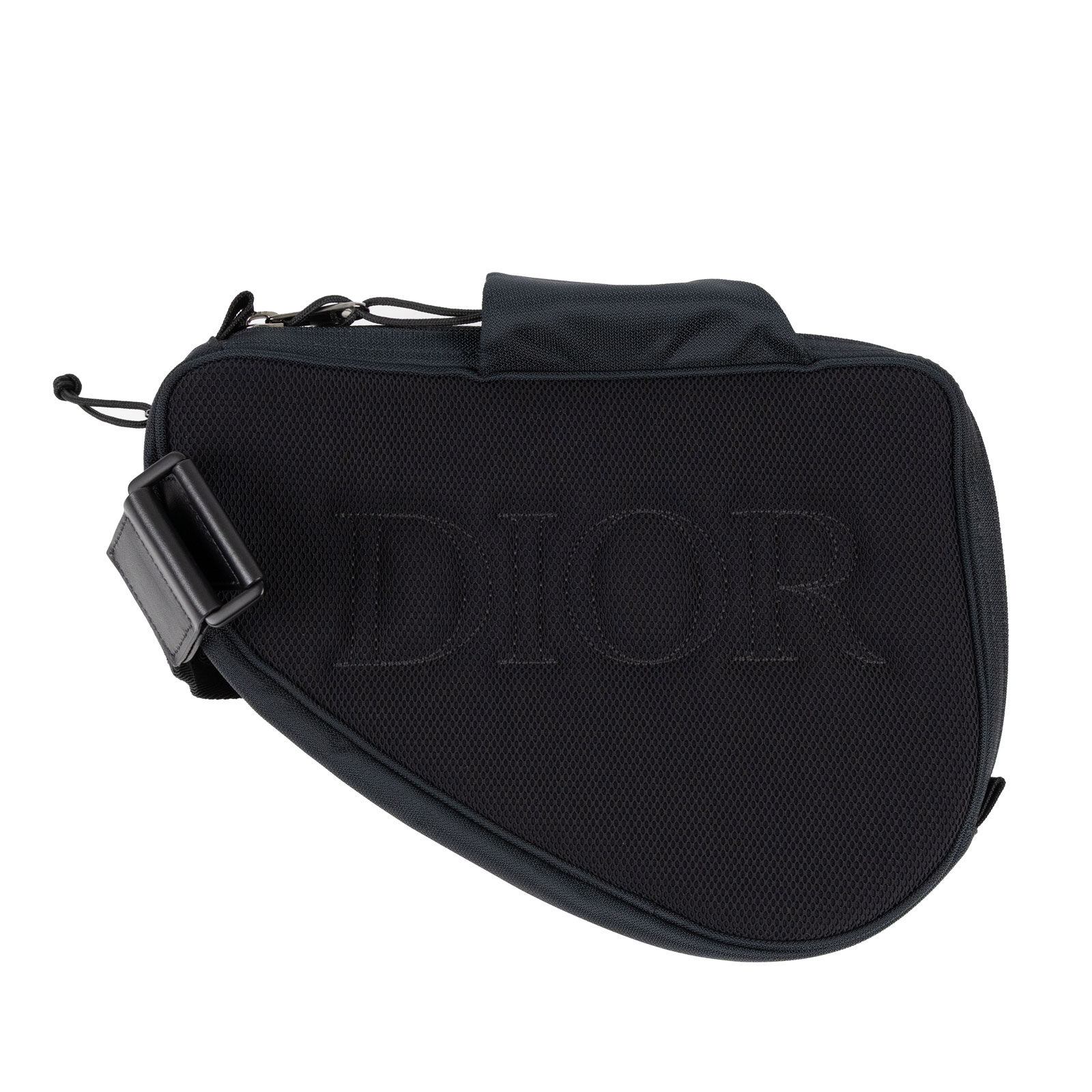 迪奧 CHRISTIAN DIOR Saddle 馬鞍包 手提 肩背包 1ADPO111MRN 黑尼龍馬鞍包 原廠盒子/防塵袋/購買證明影本