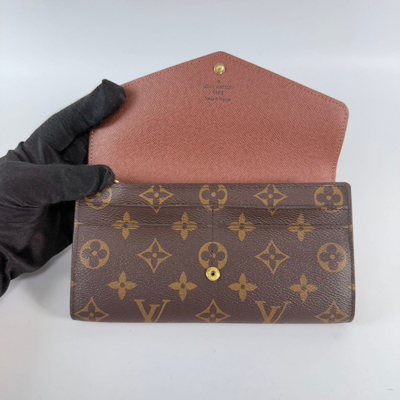 路易威登 LOUIS VUITTON Sarah 錢包 口蓋長夾 棕色 M60531 晶片款 原花SARAH掀蓋長夾 原廠盒子/防塵袋