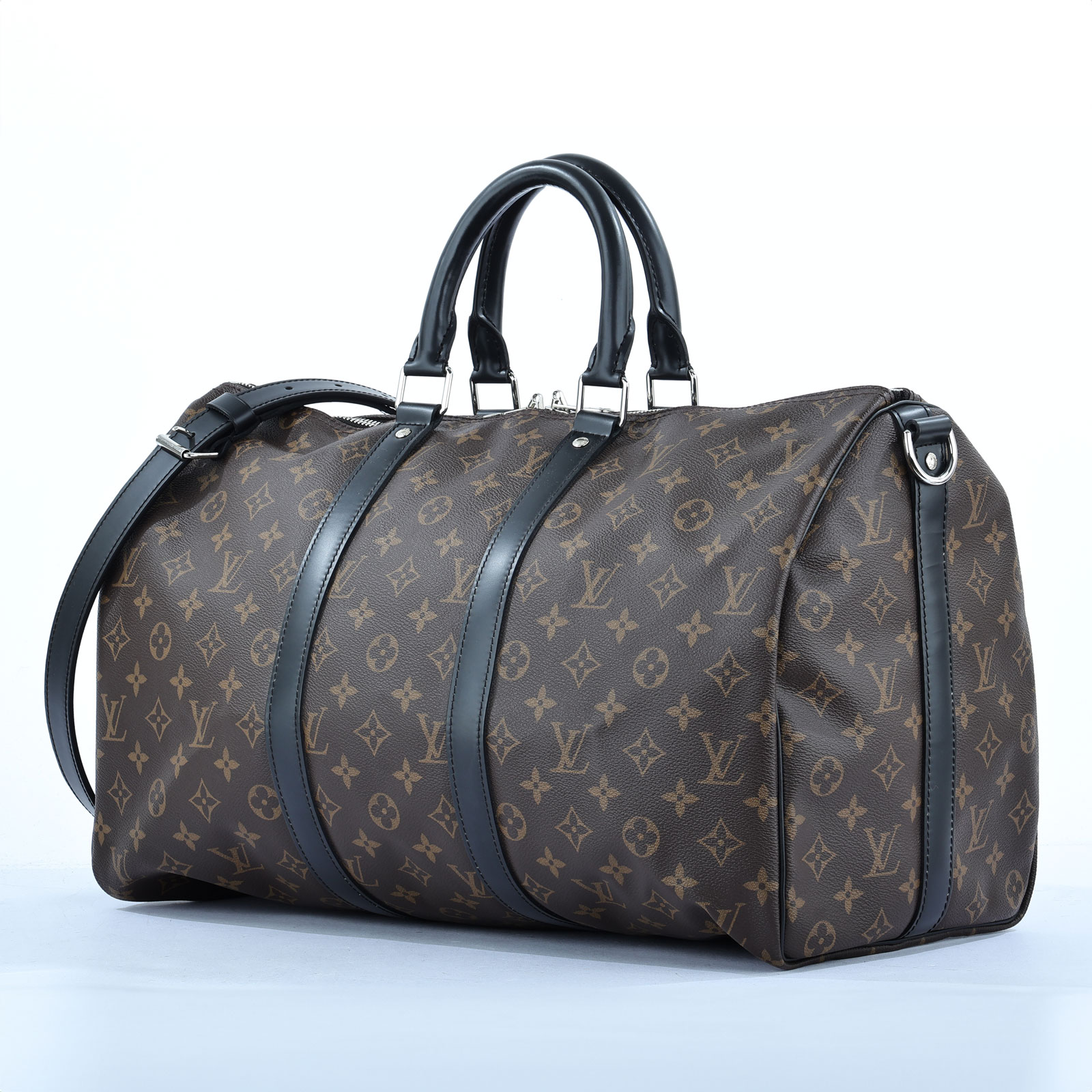 路易威登 LOUIS VUITTON Keepall Bandoulière 45 Macassar帆布 波士頓包  旅行袋 M56711 晶片款  原廠盒子/防塵袋/購買證明