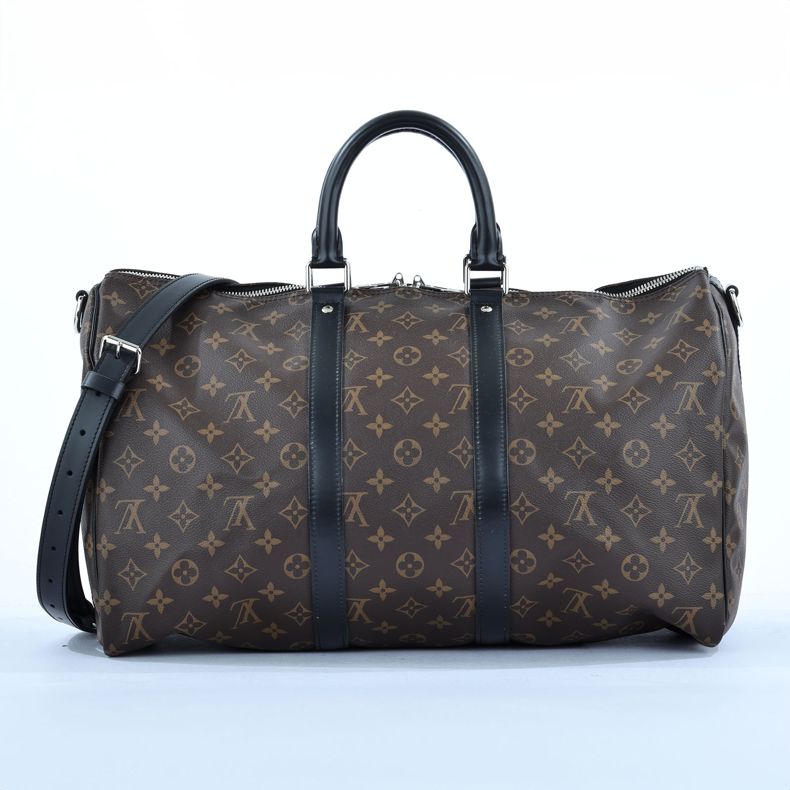 路易威登 LOUIS VUITTON Keepall Bandoulière 45 Macassar帆布 波士頓包  旅行袋 M56711 晶片款  原廠盒子/防塵袋/購買證明