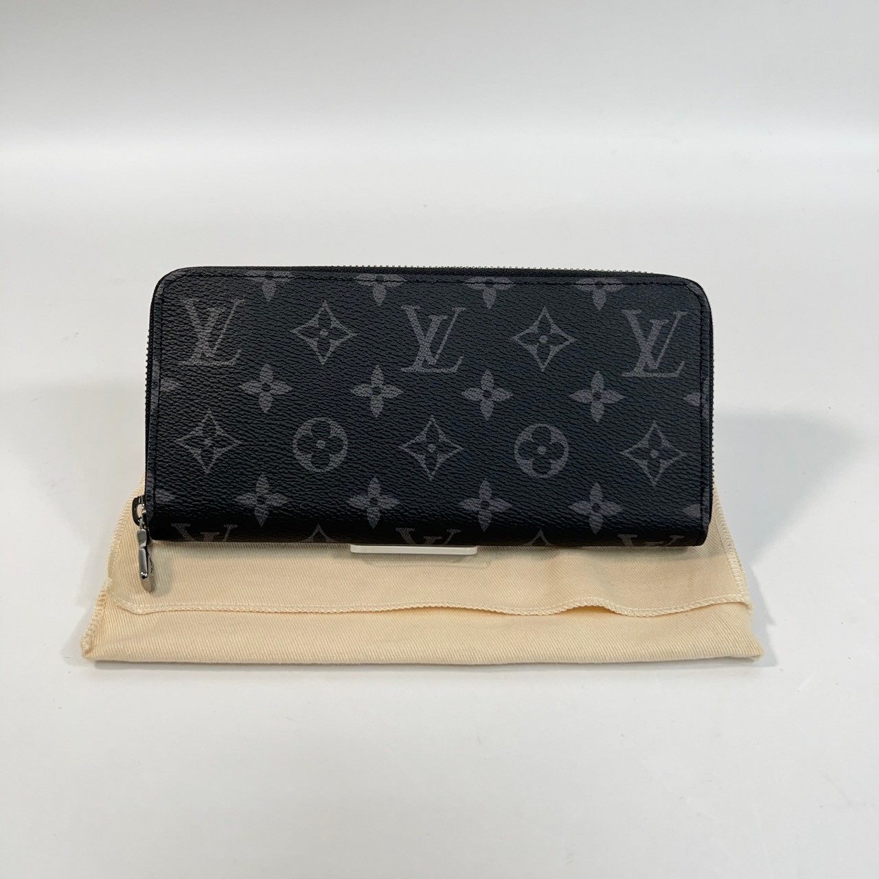 路易威登 LOUIS VUITTON 錢包 拉鍊 長夾 M11611 晶片款 黑原花拉鍊長夾 防塵袋