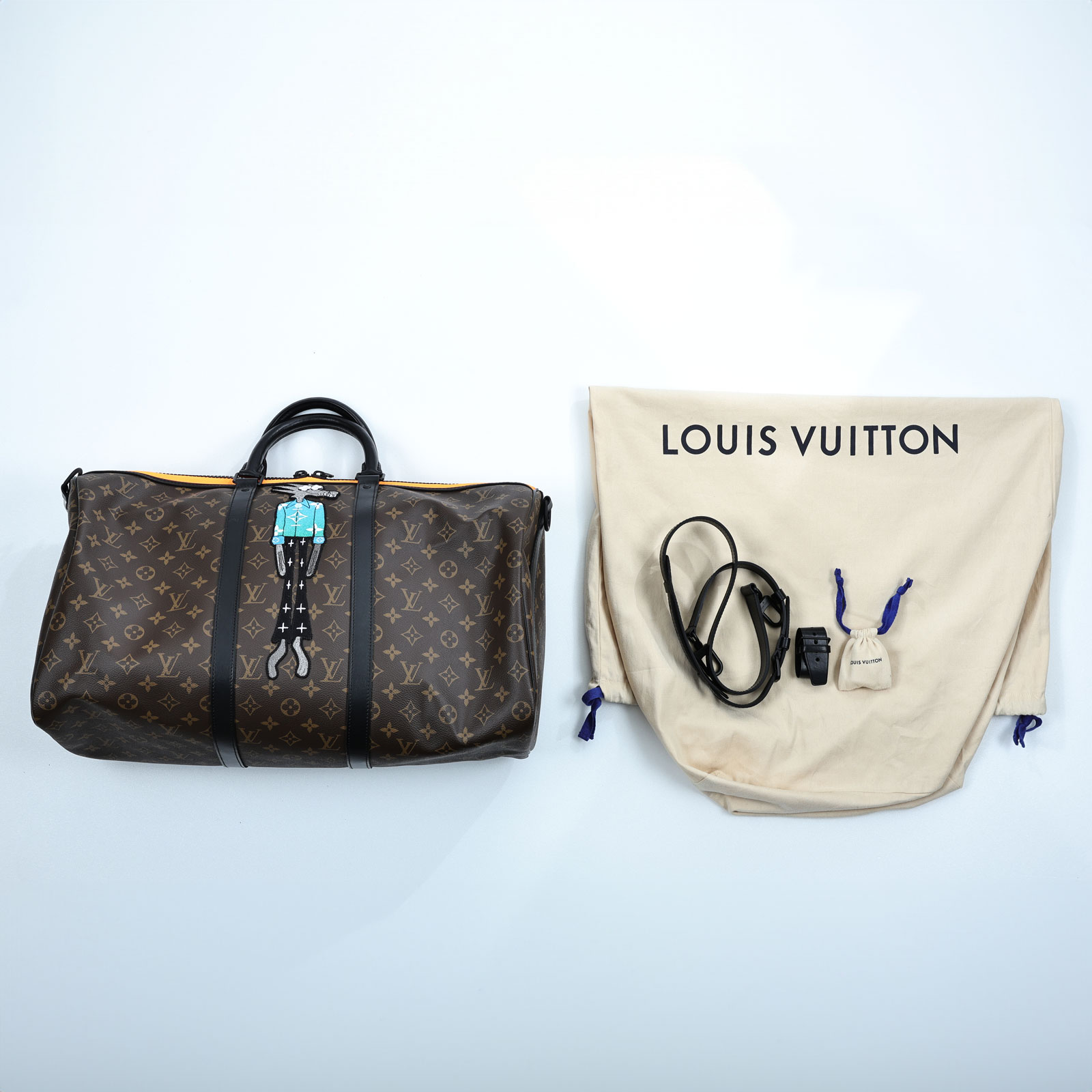 路易威登 LOUIS VUITTON Keepall Bandoulière 50 波士頓包 旅行袋 M45616  防塵袋/背帶/提帶扣/鎖組