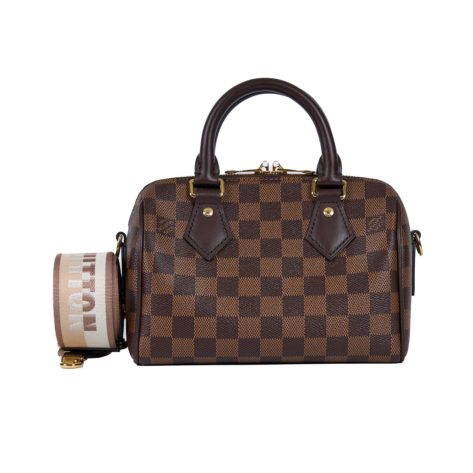 路易威登 LOUIS VUITTON Speedy Bandoulière 20 棕棋盤 手提 斜背 波士頓包 N40489 晶片款  原廠盒子/防塵袋/背帶/鎖組/購買證明 大全配