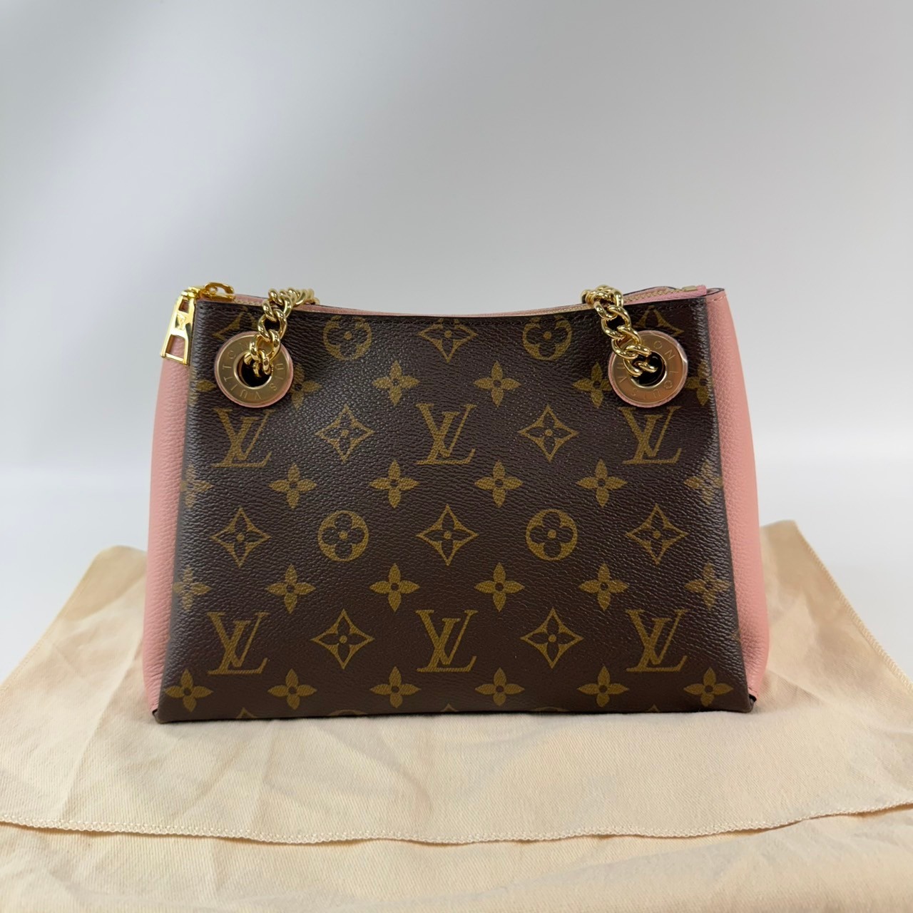 路易威登 LOUIS VUITTON Surene BB 雙鏈包 M43777 原花拼粉SURENE鍊包BB 防塵袋