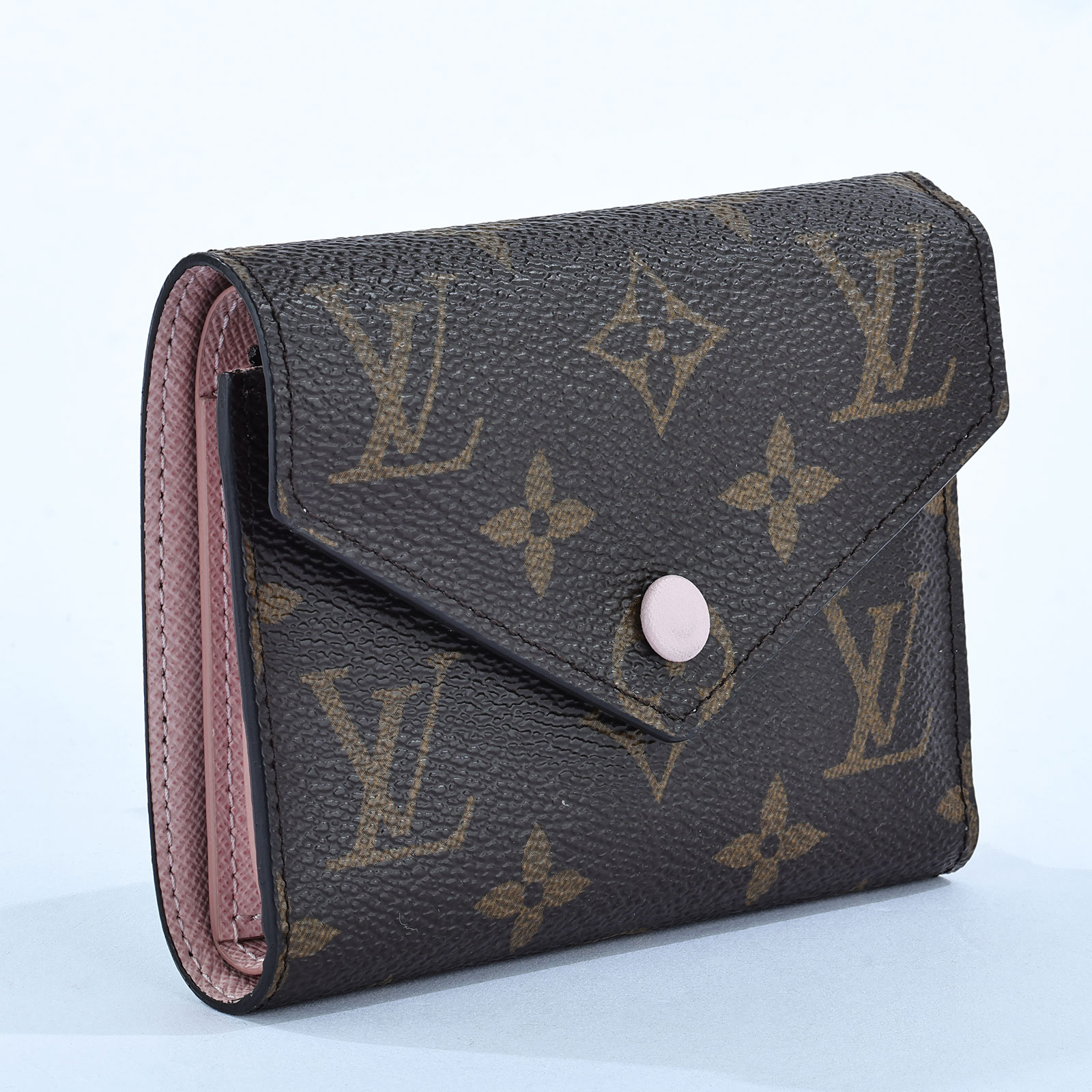 路易威登 LOUIS VUITTON Victorine 錢包 塗層帆布 芭蕾粉色 M62360 原花粉VICTORINE短夾 原廠盒子