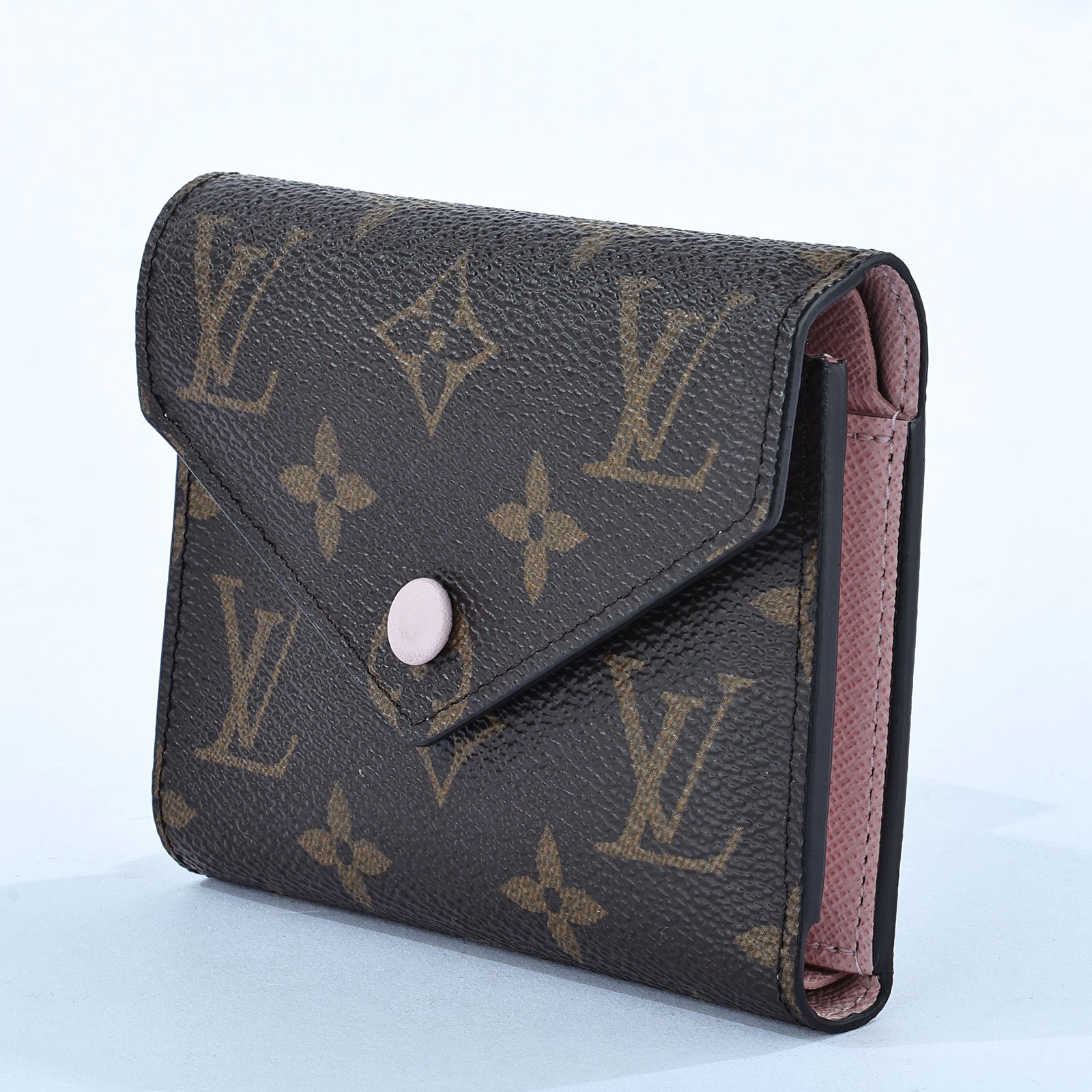 路易威登 LOUIS VUITTON Victorine 錢包 塗層帆布 芭蕾粉色 M62360 原花粉VICTORINE短夾 原廠盒子