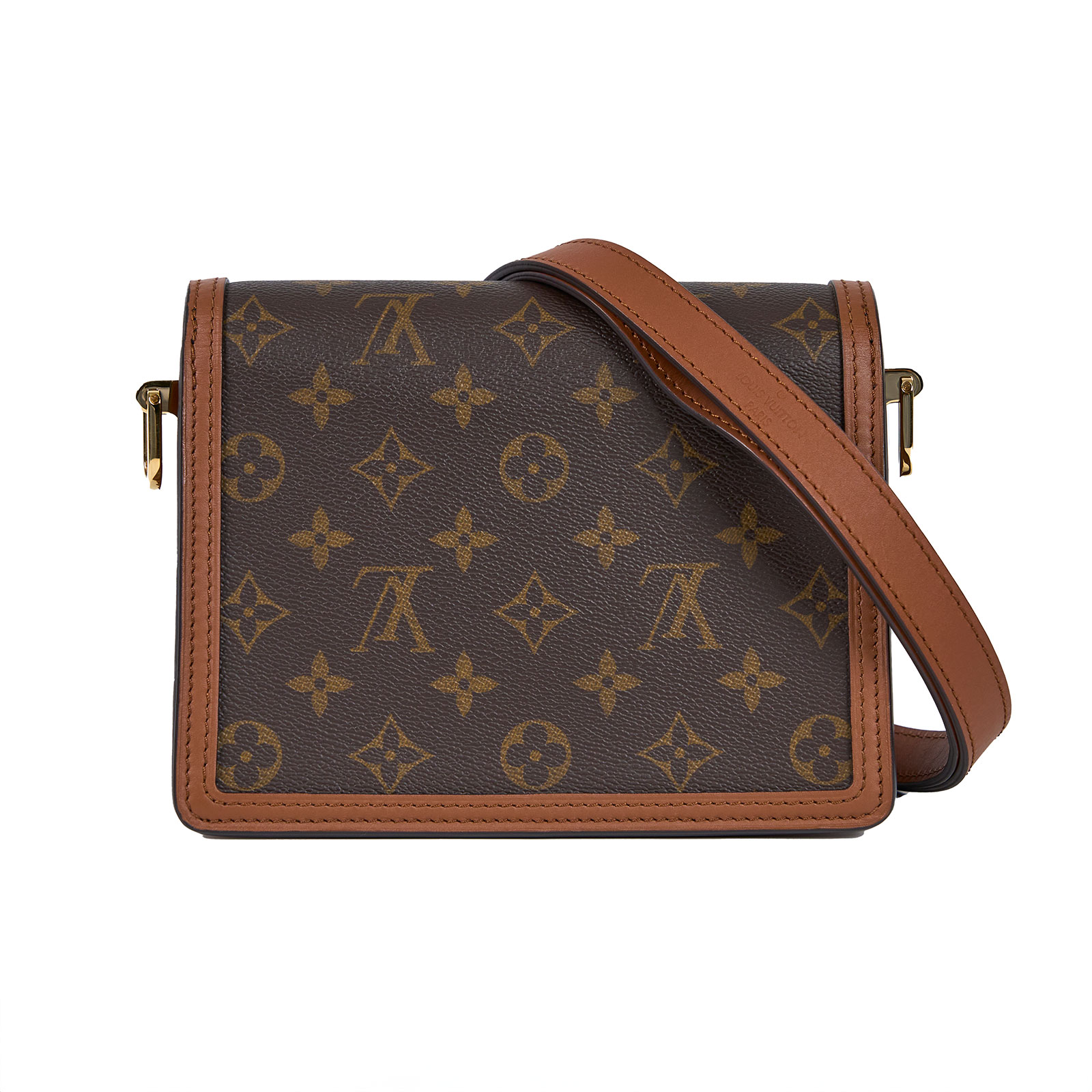 路易威登 LOUIS VUITTON Mini Dauphine Reverse皮革飾邊 迷你 達芙妮 肩背 斜背包 M44580  原廠盒子/防塵袋/背帶