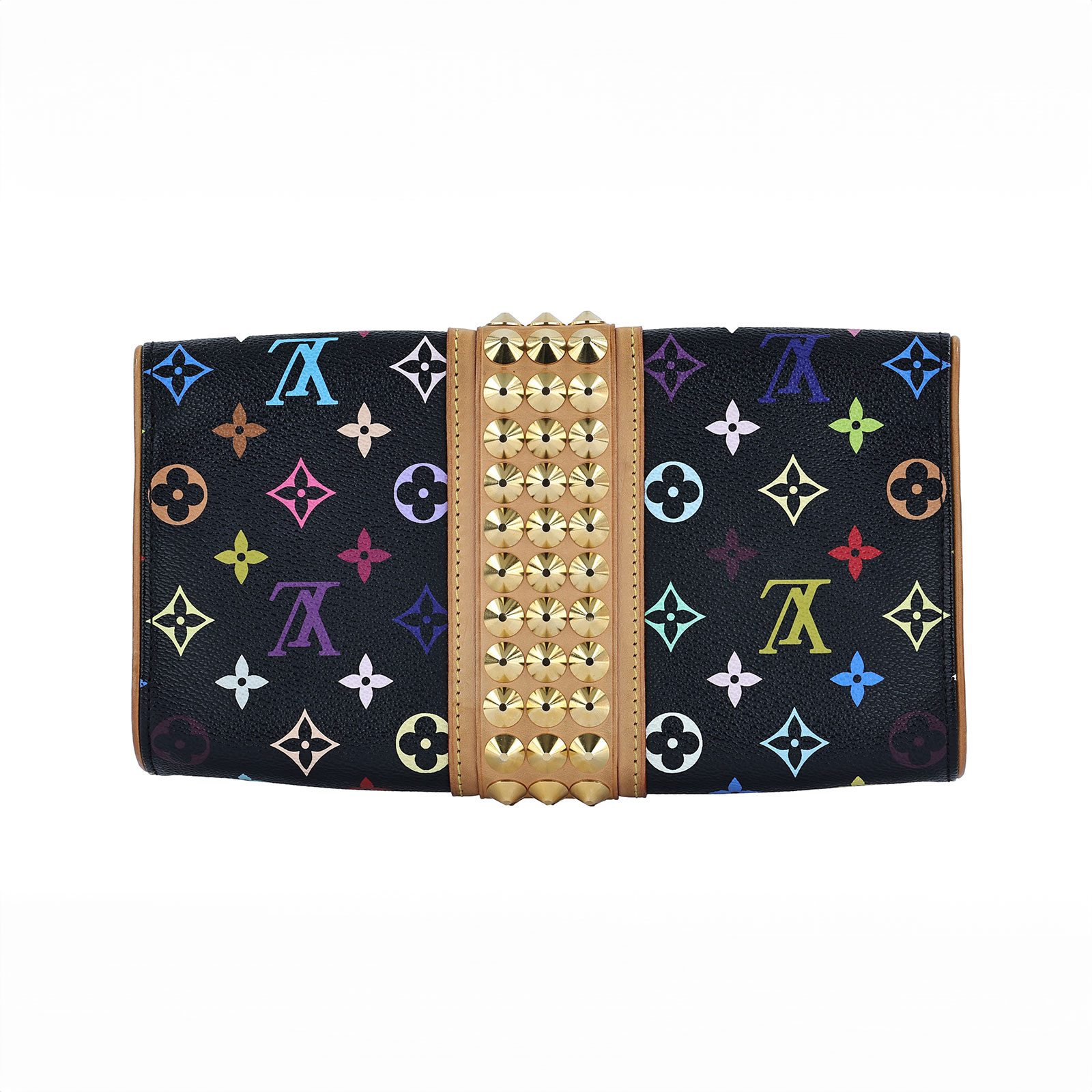 路易威登 LOUIS VUITTON Pochette courtney 卯釘釦 手拿包 M45640 黑彩手拿包 無附屬品