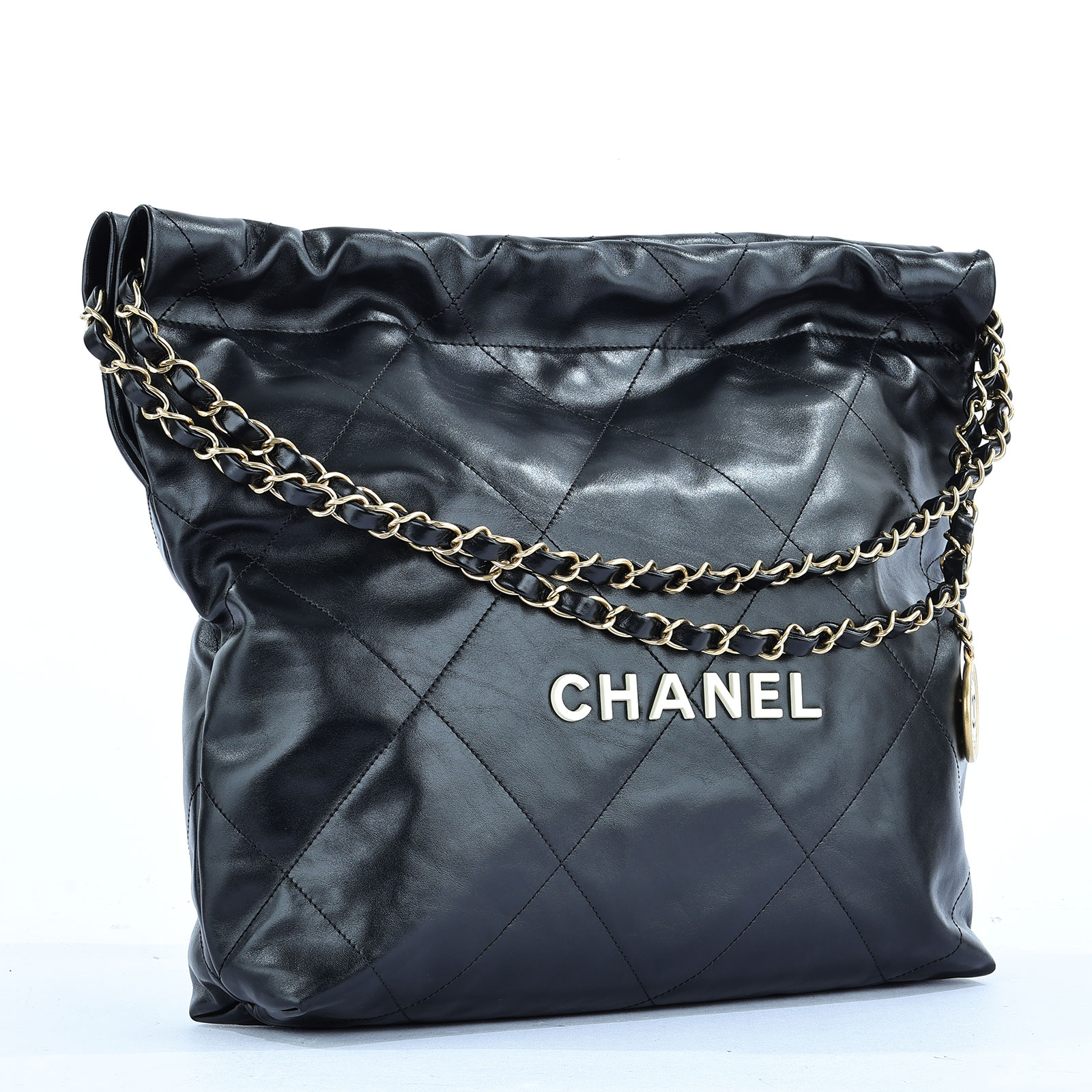 香奈兒 CHANEL 22 小型 束口包 AS3260 黑熊貓22BAG 小號 原廠盒子/防塵袋/購買證明