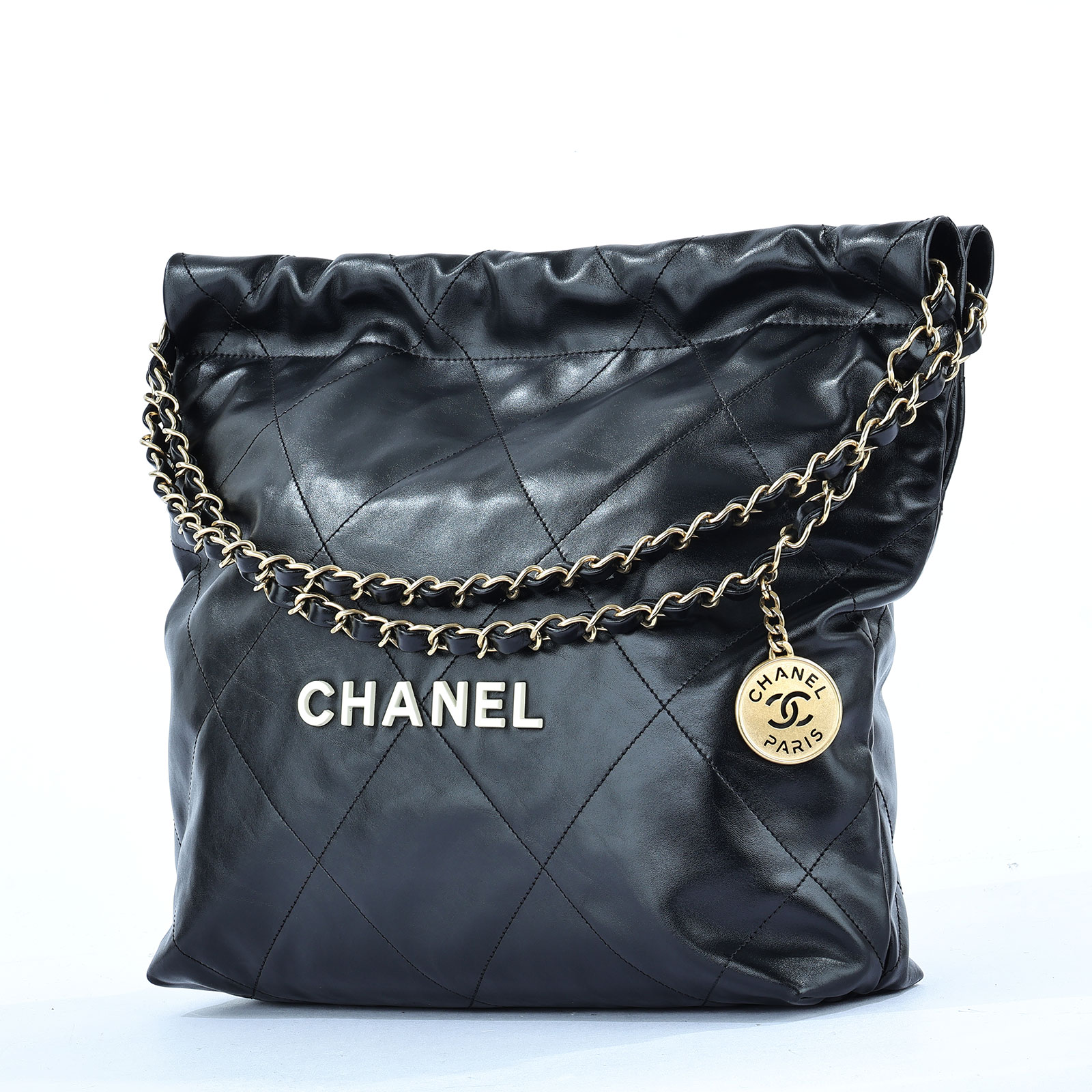 香奈兒 CHANEL 22 小型 束口包 AS3260 黑熊貓22BAG 小號 原廠盒子/防塵袋/購買證明