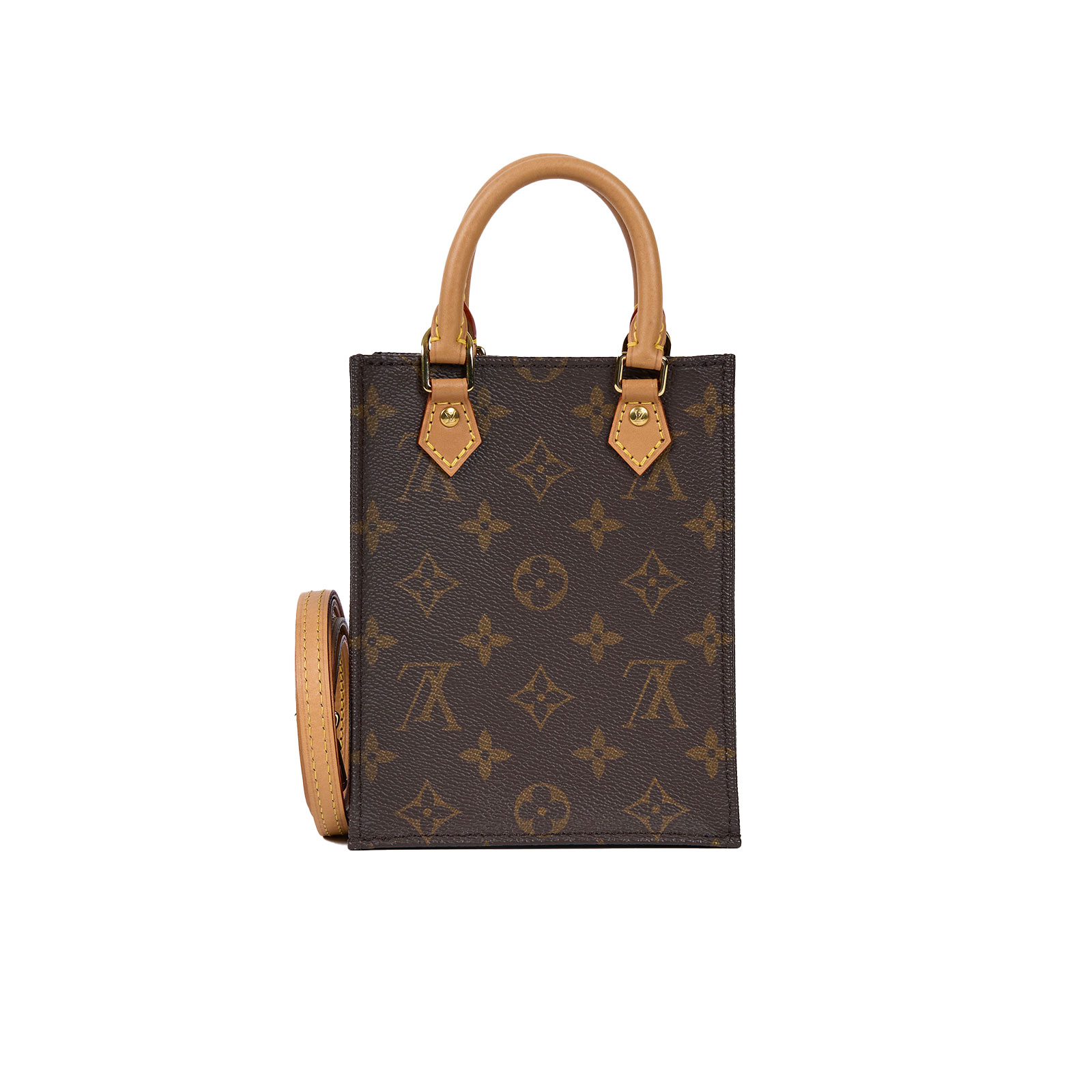 路易威登 LOUIS VUITTON Petit Sac Plat 經典帆布 斜背包 M69442 晶片款  原廠盒子/背帶