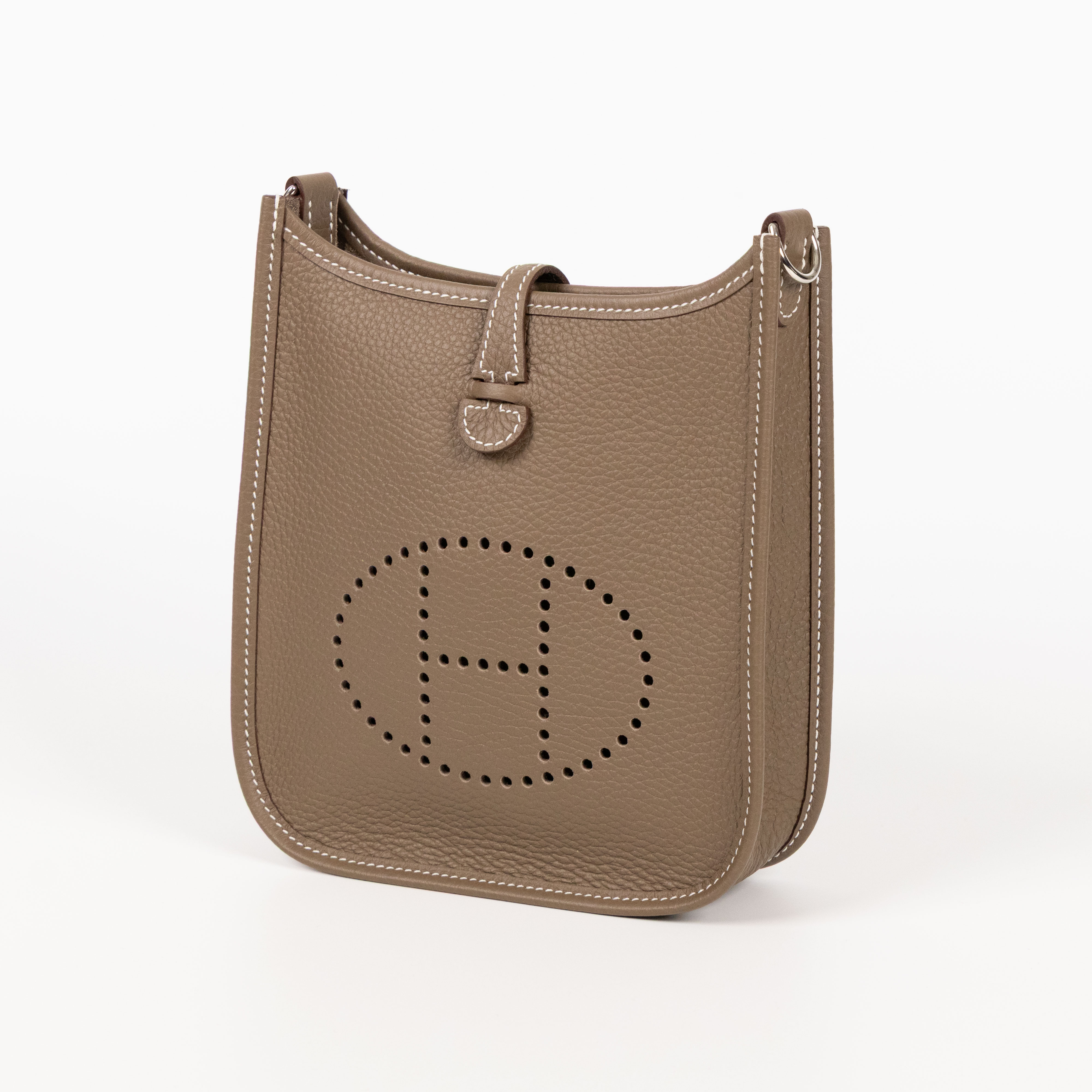 愛馬仕 Hermès Evelyne Bag Mini 伊芙琳包 Evelyne 16 EV16 B刻 B刻 大象灰EVELYNE MINI 銀釦 原廠盒子