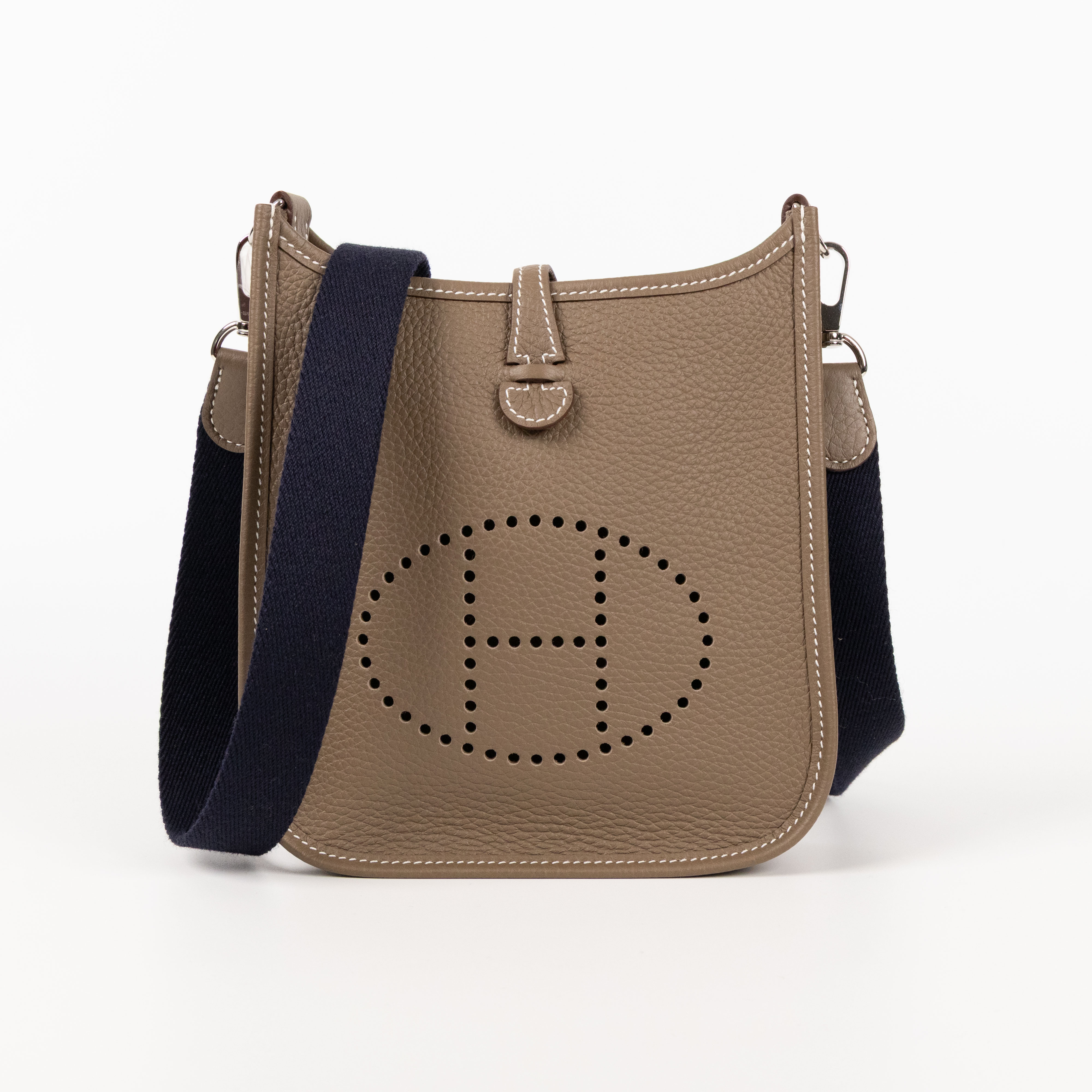 愛馬仕 Hermès Evelyne Bag Mini 伊芙琳包 Evelyne 16 EV16 B刻 B刻 大象灰EVELYNE MINI 銀釦 原廠盒子