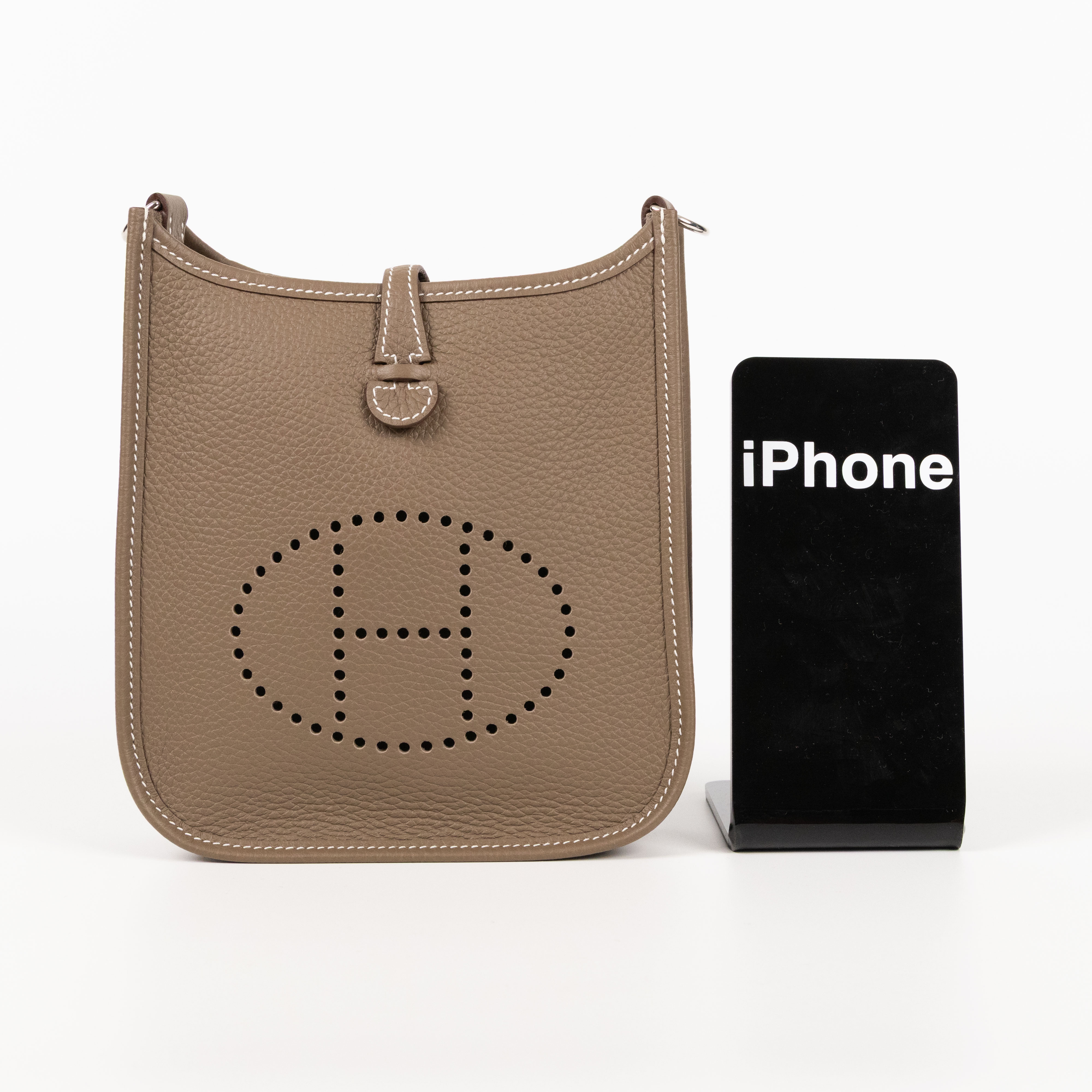 愛馬仕 Hermès Evelyne Bag Mini 伊芙琳包 Evelyne 16 EV16 B刻 B刻 大象灰EVELYNE MINI 銀釦 原廠盒子