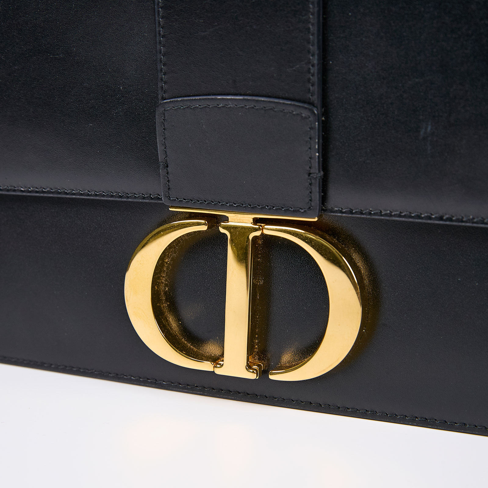 迪奧 CHRISTIAN DIOR 30 Montaigne 包 M9203UMOS 黑金蒙田30 原廠盒子/防塵袋/保證卡/台灣購買證明