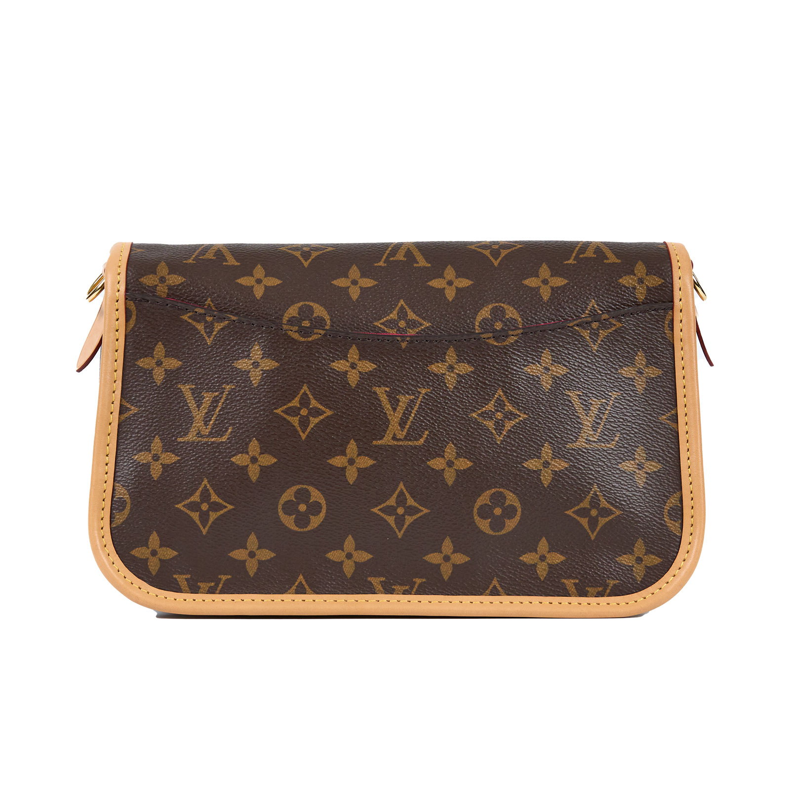 路易威登 LOUIS VUITTON Diane 腋下包法棍 單肩背包 經典帆布 M46049 晶片款 ☆原花DIANE 原廠盒子/防塵袋/背帶