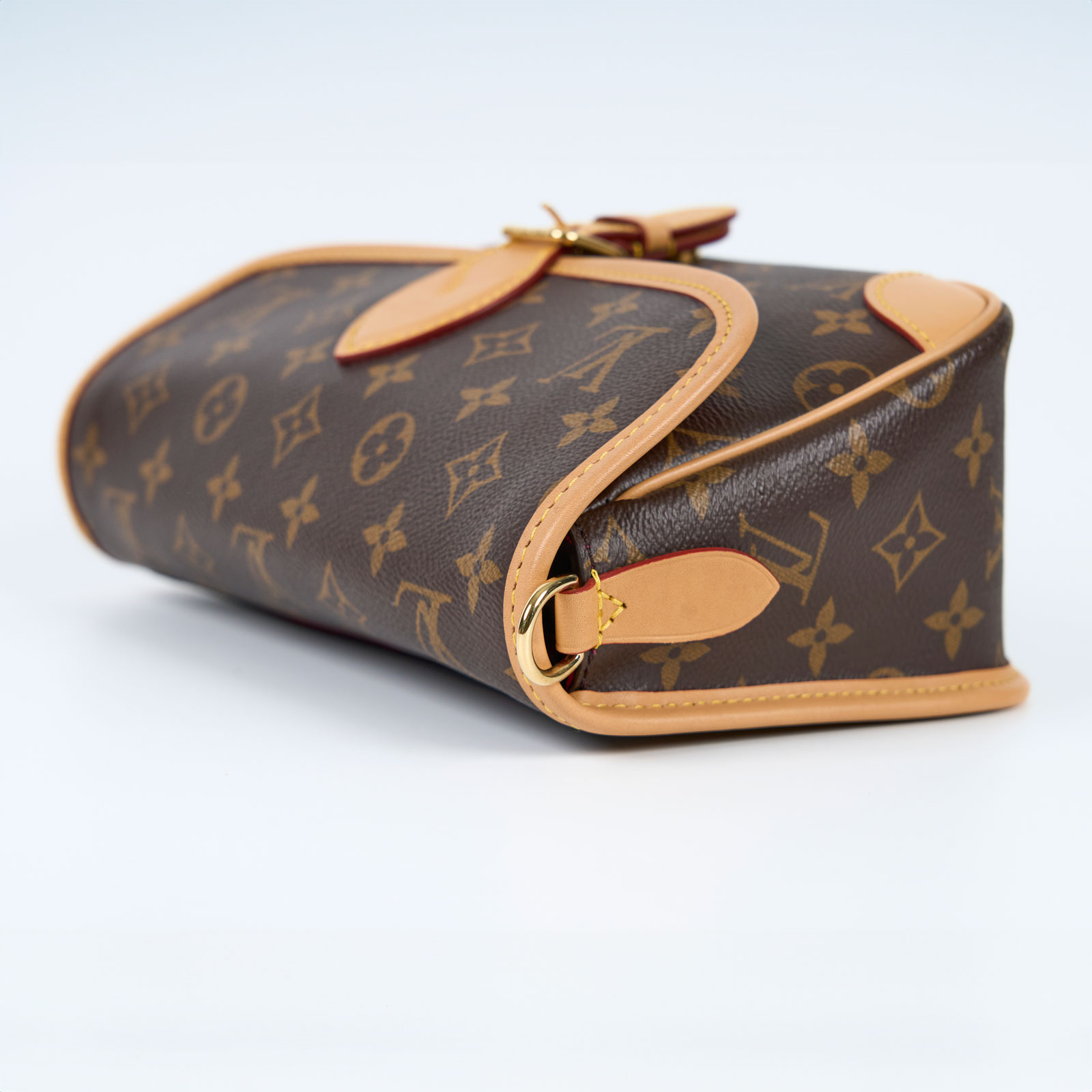路易威登 LOUIS VUITTON Diane 腋下包法棍 單肩背包 經典帆布 M46049 晶片款 ☆原花DIANE 原廠盒子/防塵袋/背帶