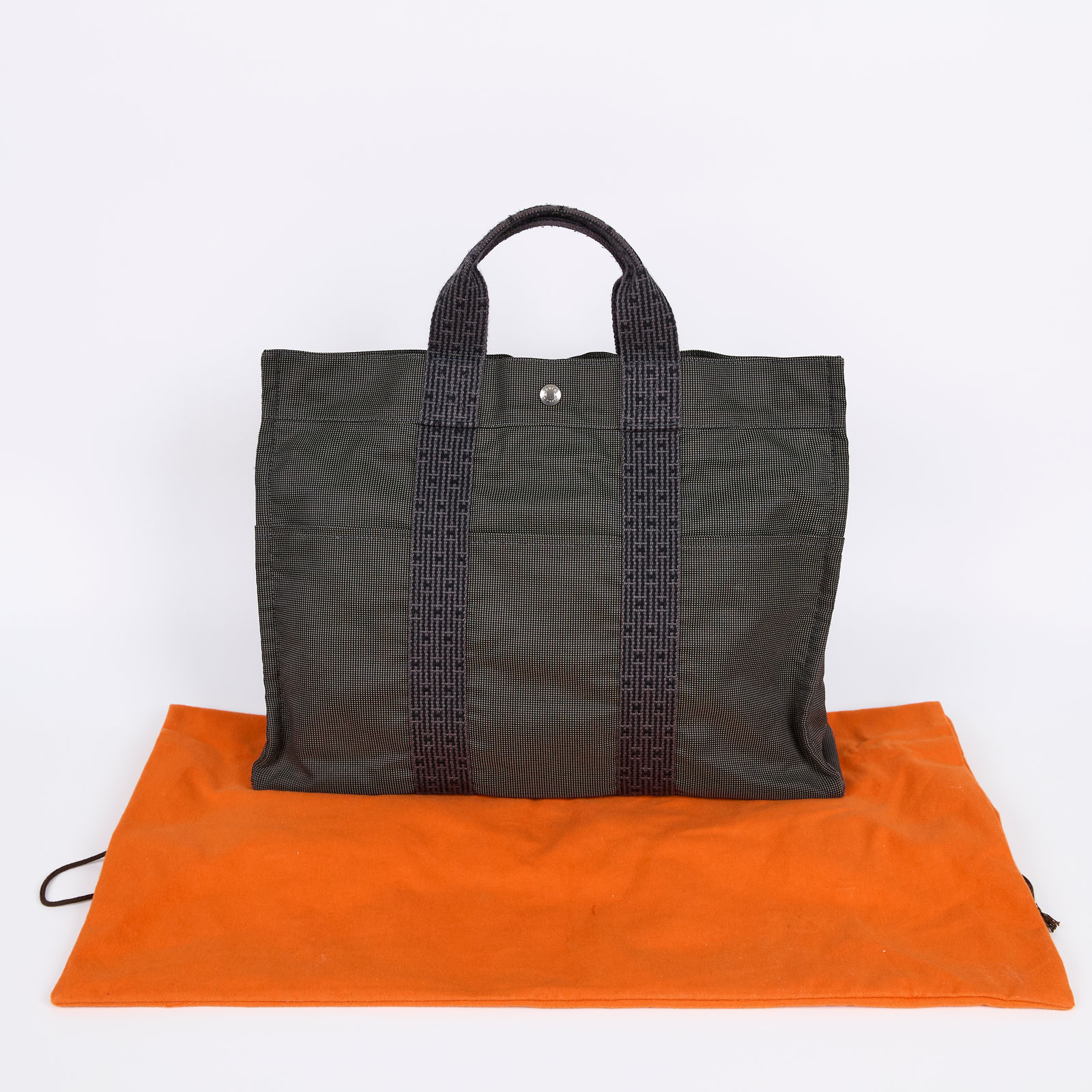 愛馬仕 Hermès Ale Line  MM 手提包   ALELINEMM  Aleline　灰帆布托特包 防塵袋