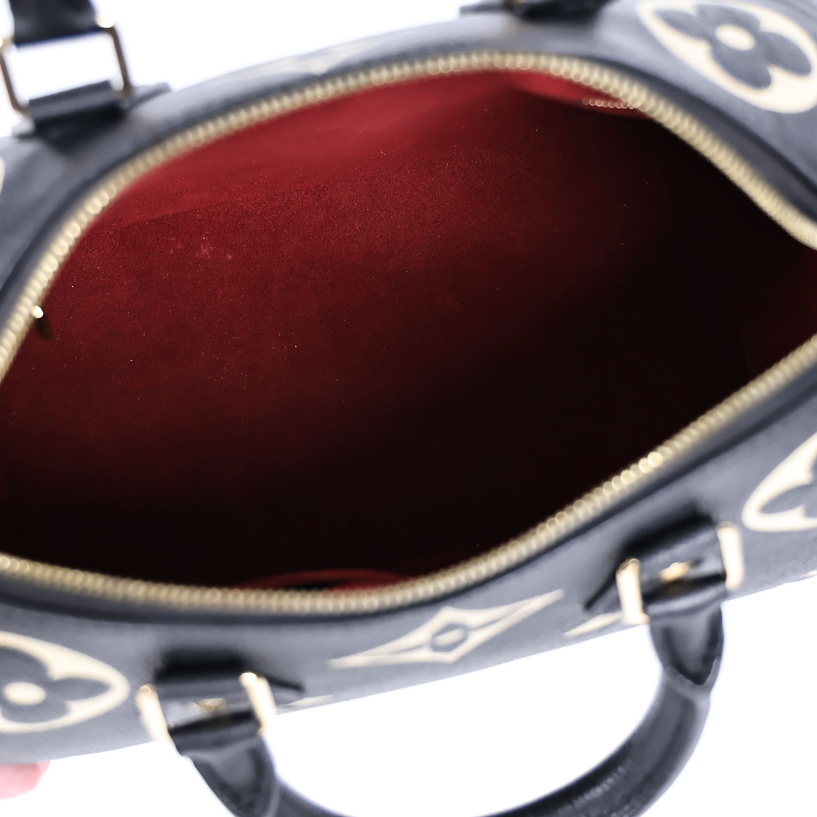 路易威登 LOUIS VUITTON Speedy Bandoulière  25 雙色 手提 斜背 波士頓包 M58947 晶片款  原廠盒子/鎖/無鑰匙/無背帶/有放置氣味